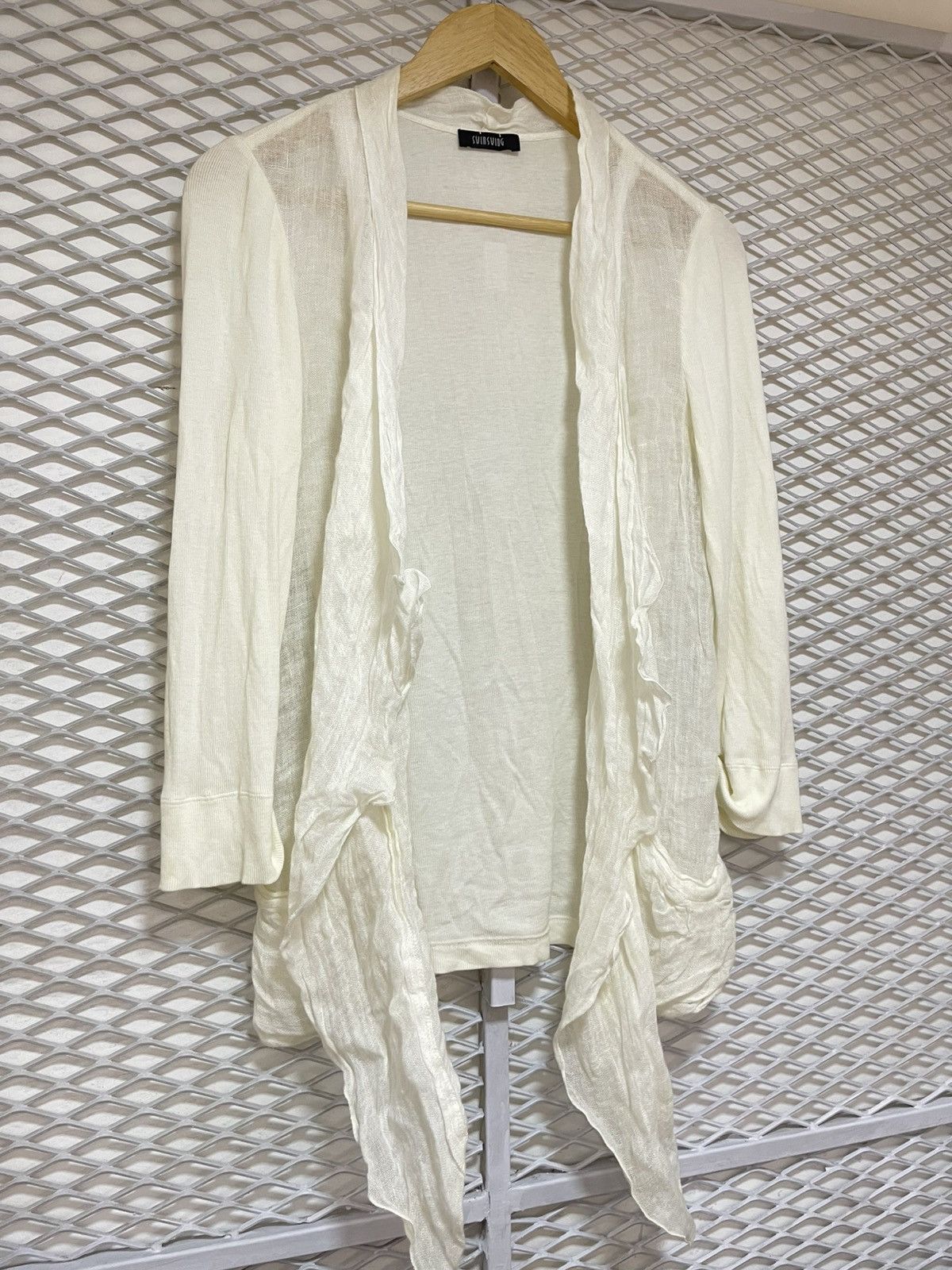 Issey Miyake crazy grunge mesh open knit cardigan svinsving japan Size US M / EU 48-50 / 2 - 2 Thumbnail
