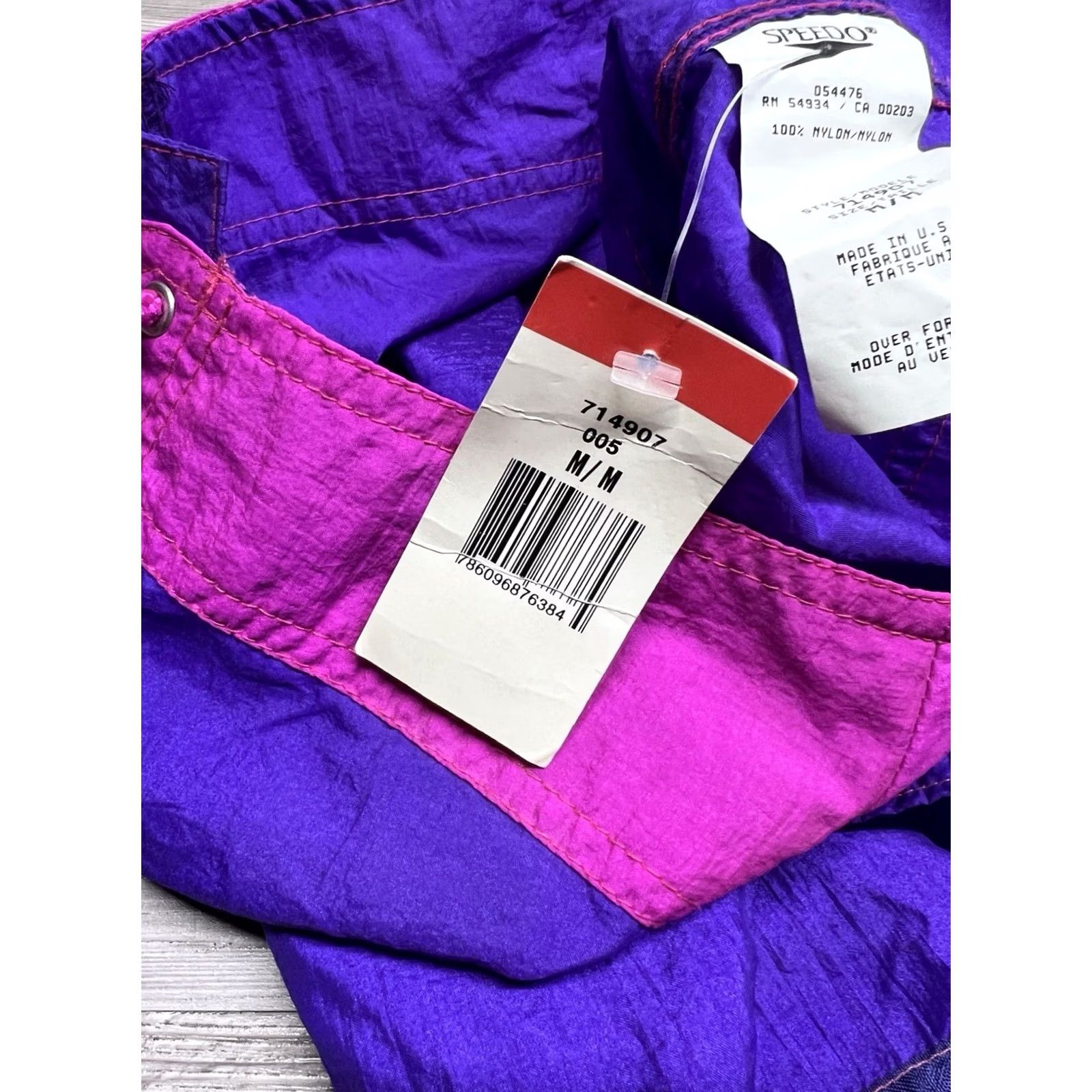 Speedo VINTAGE Speedo Spellout Swim Shorts Women M Purple Nylon Made USA Board Shorts NWT 80s 90s Women Mens? Size 32" / US 10 / IT 46 - 3 Thumbnail