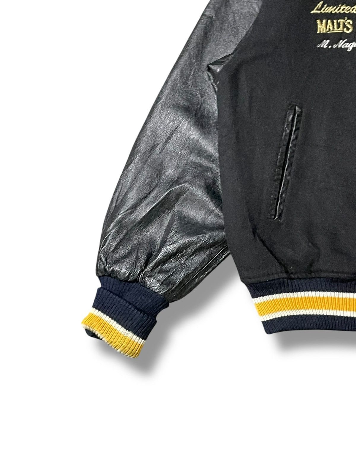 Japanese Brand Suntory Malt Beer Collage Embroidery Varsity Jacket (55) Size US L / EU 52-54 / 3 - 9 Thumbnail