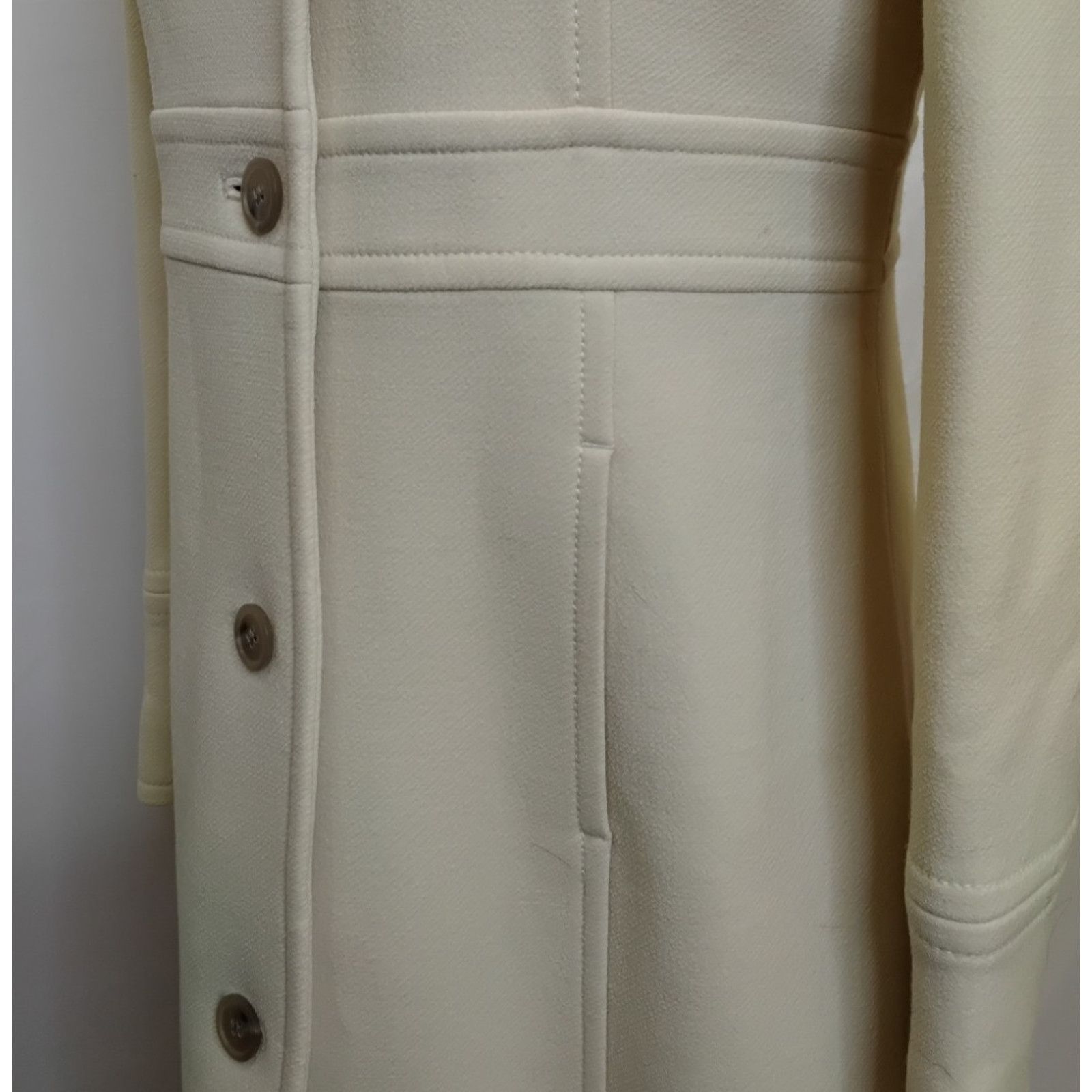 J.Crew J. Crew Wool Blend Pea Coat Women's 8 Cream Thinsulate 2007 Size M / US 6-8 / IT 42-44 - 6 Thumbnail