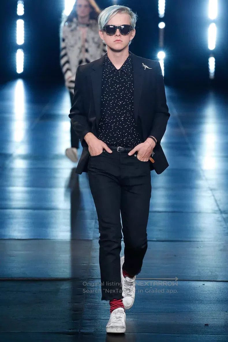 Saint Laurent Paris Saint Laurent Paris Black Brown Retro Silver Buckle Belt i Size ONE SIZE - 7 Thumbnail