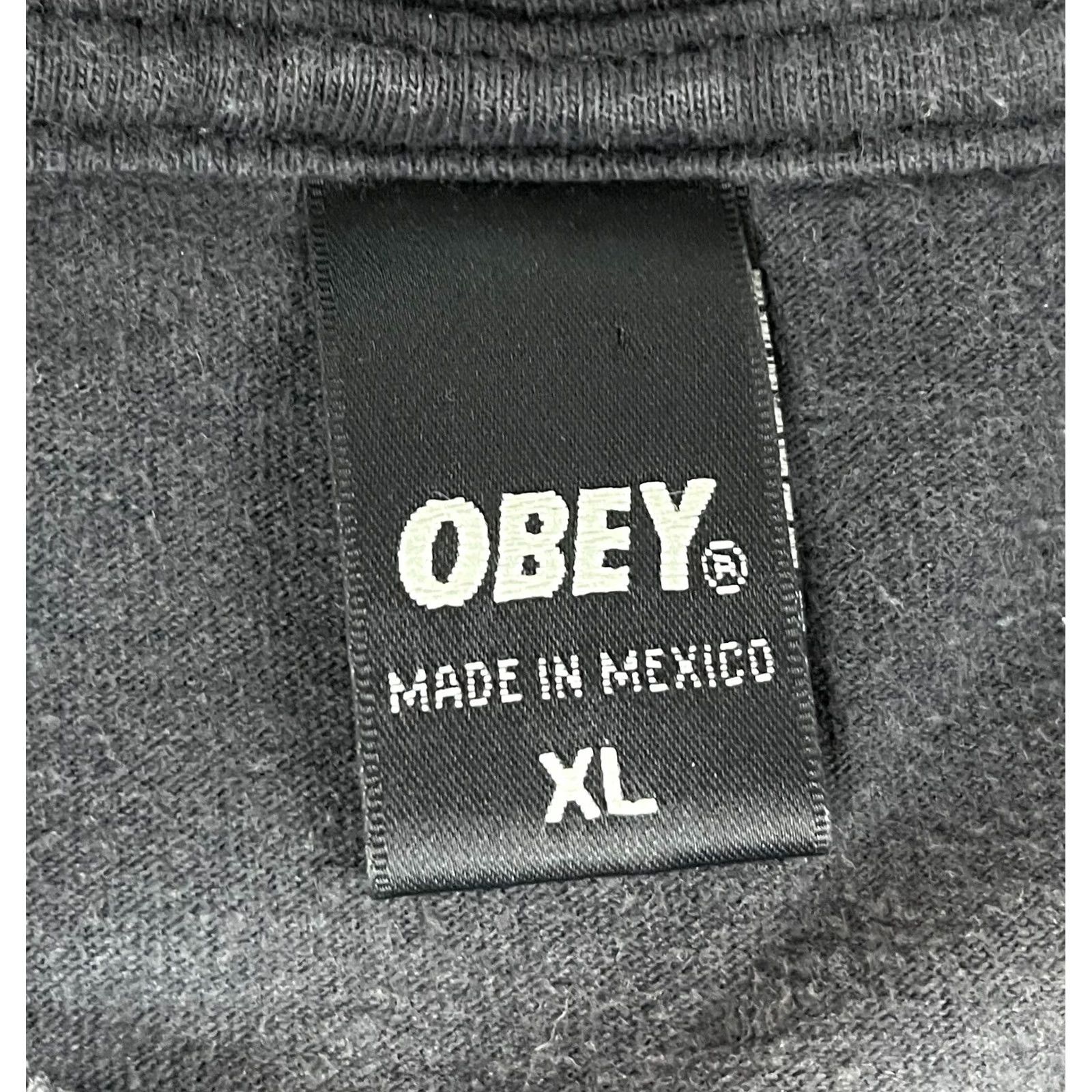 Obey VINTAGE OBEY T-Shirt XL Black Mens Short Sleeve Crew Neck 1989 Posse Size US XL / EU 56 / 4 - 4 Thumbnail