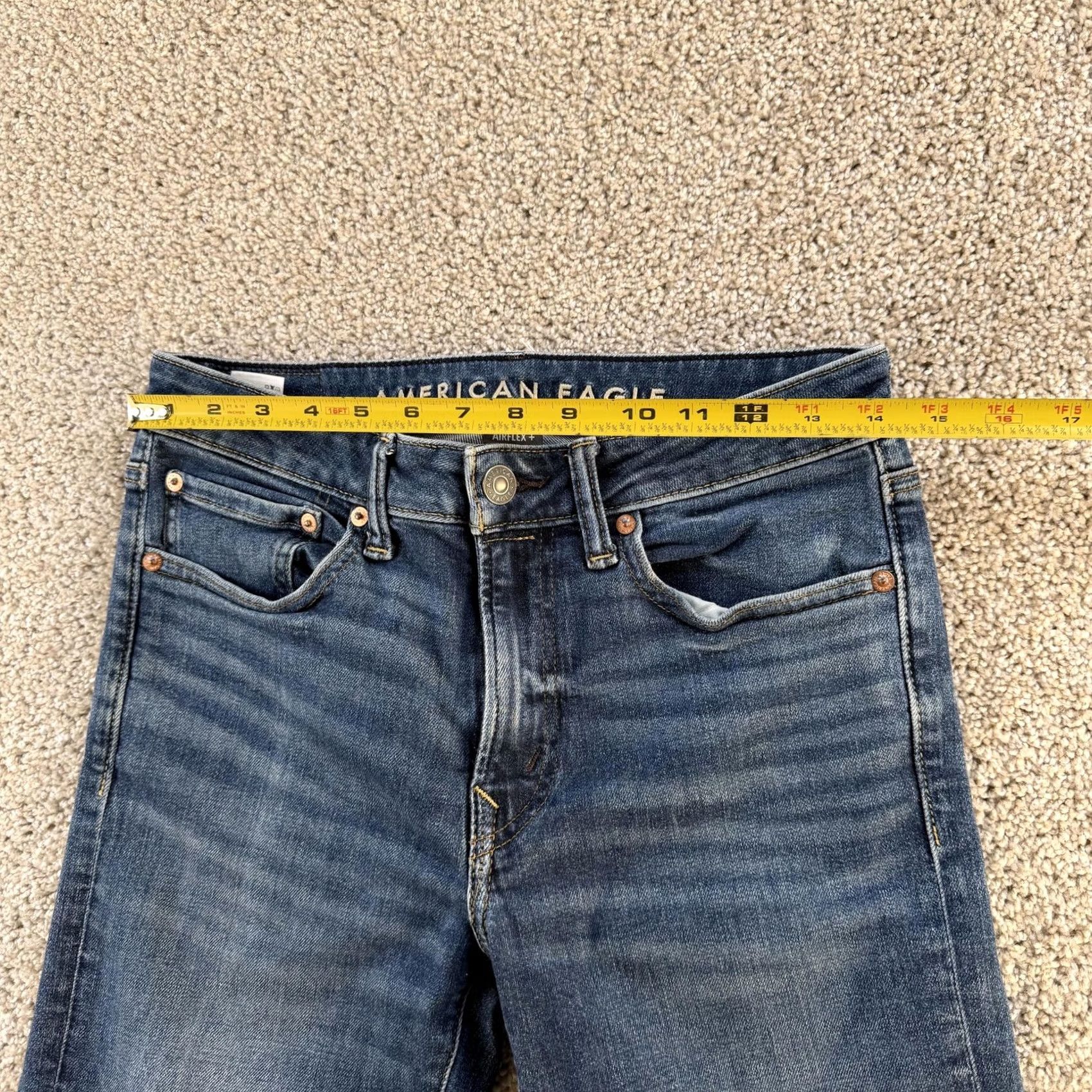 American Eagle Outfitters American Eagle Jeans Mens 29x30 Medium Wash Blue Denim Regular Straight Casual Size US 29 - 6 Thumbnail