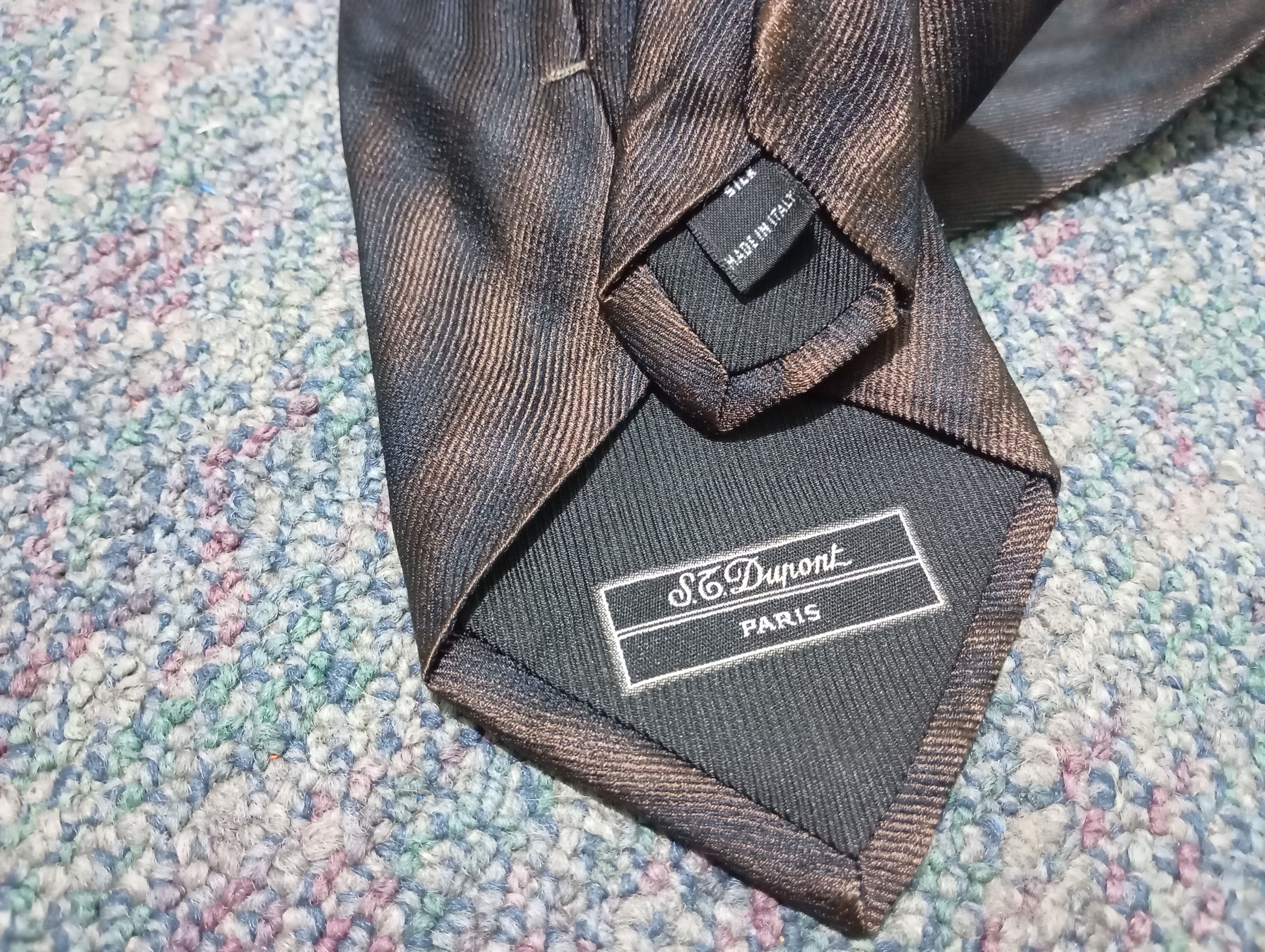 S.T. Dupont ST Dupont Silk Necktie Made in Italy Size ONE SIZE - 2 Thumbnail