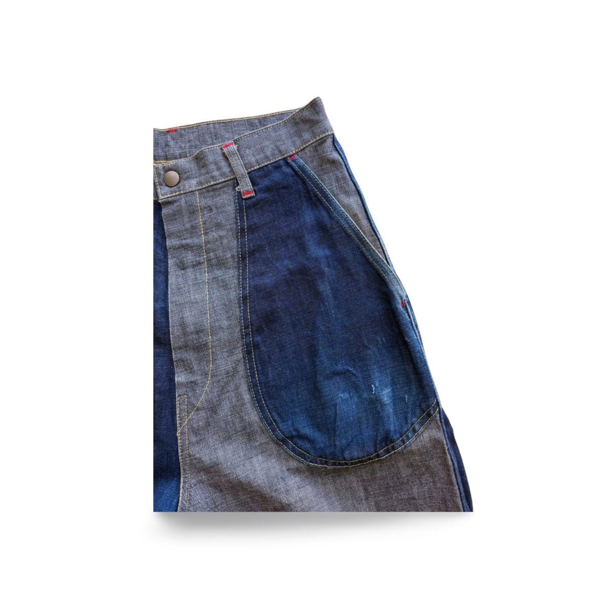 Kapital Kapital Patchwork Super Baggy Wide Leg Jeans Size US 27 - 5 Thumbnail