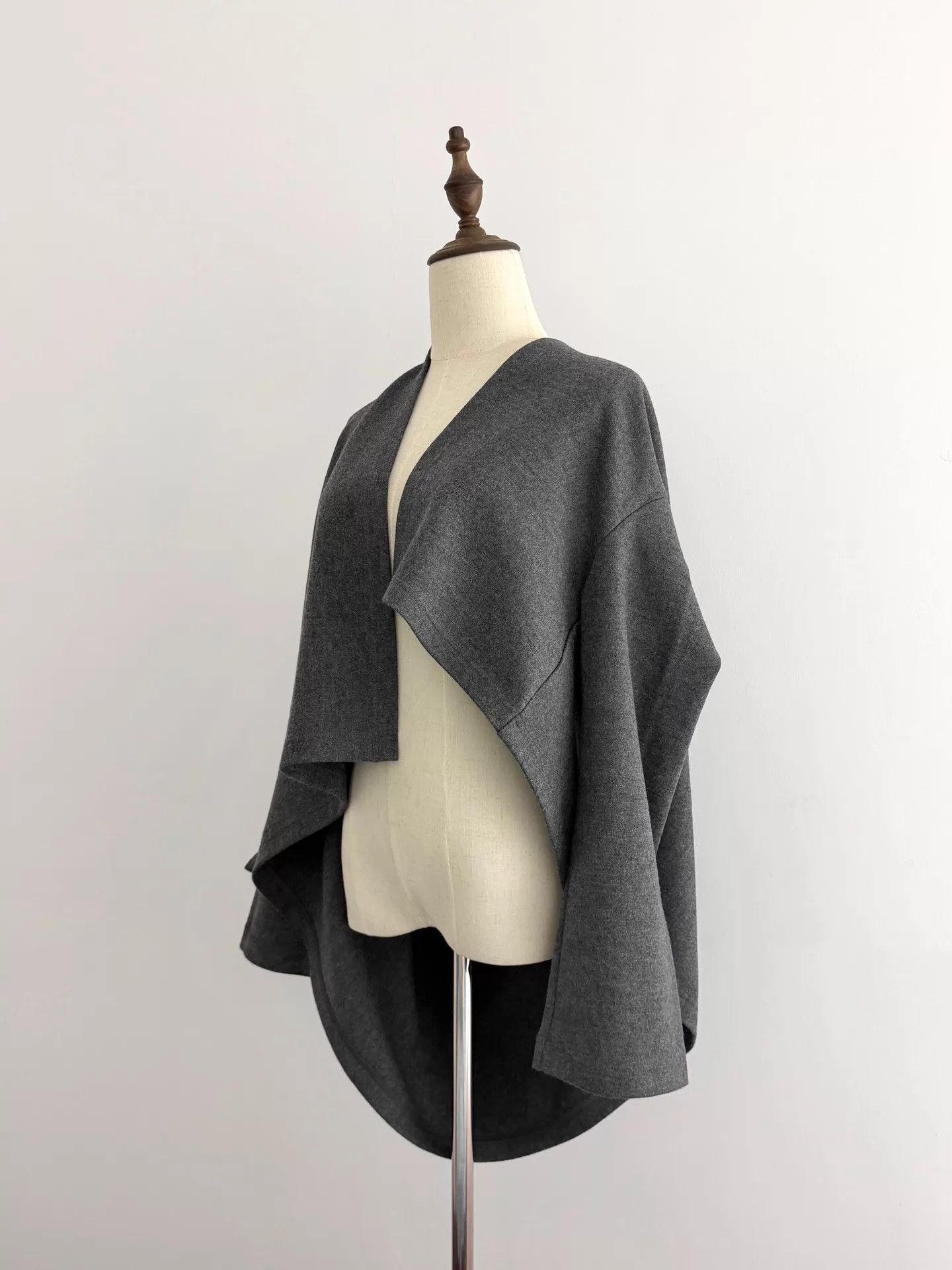 Comme des Garcons comme des garcons 2-way deconstructed dark gray cardy Size ONE SIZE - 2 Thumbnail