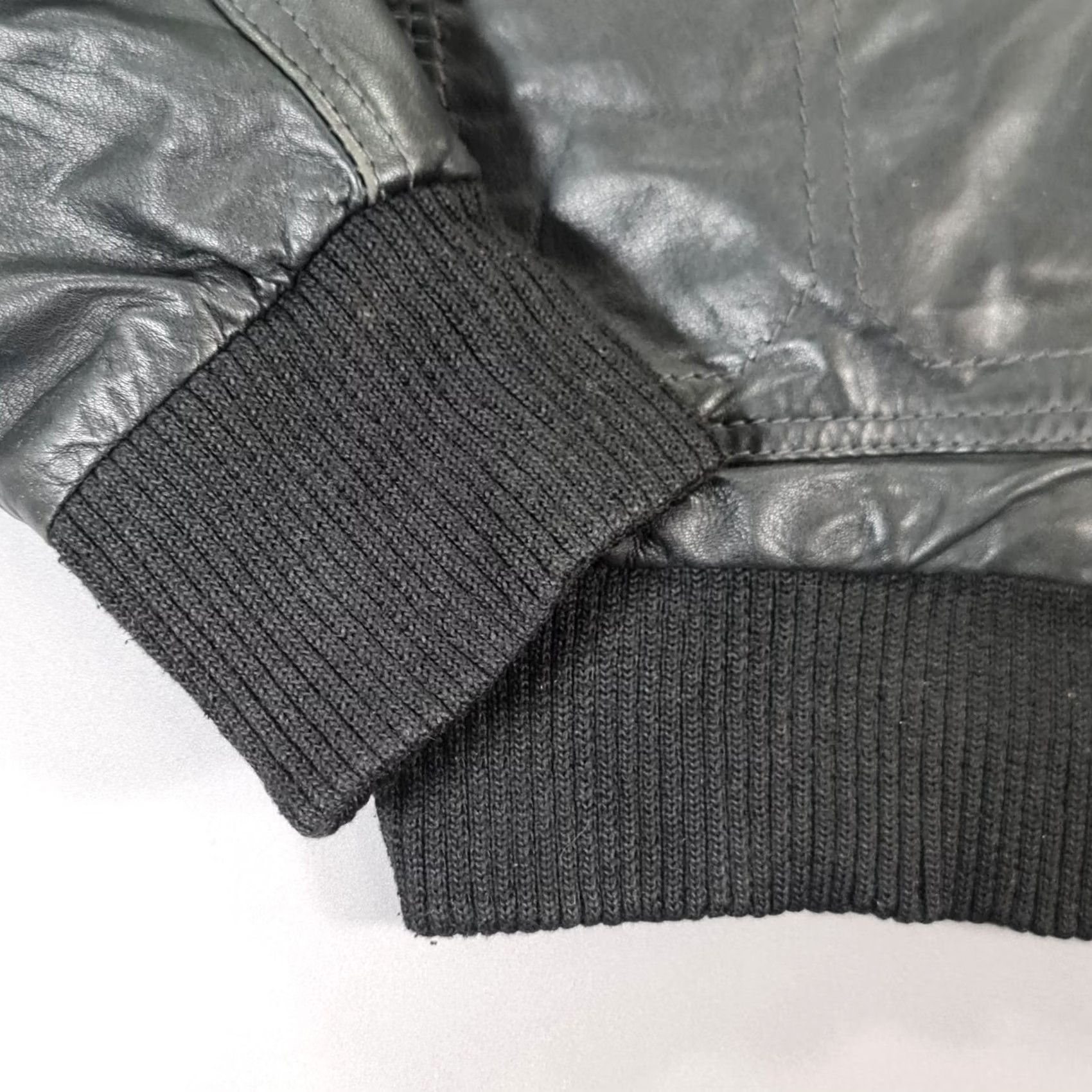 Reiss REISS Mens Leather Jacket Black XL Biker Bomber Full Zip Size US XL / EU 56 / 4 - 6 Thumbnail
