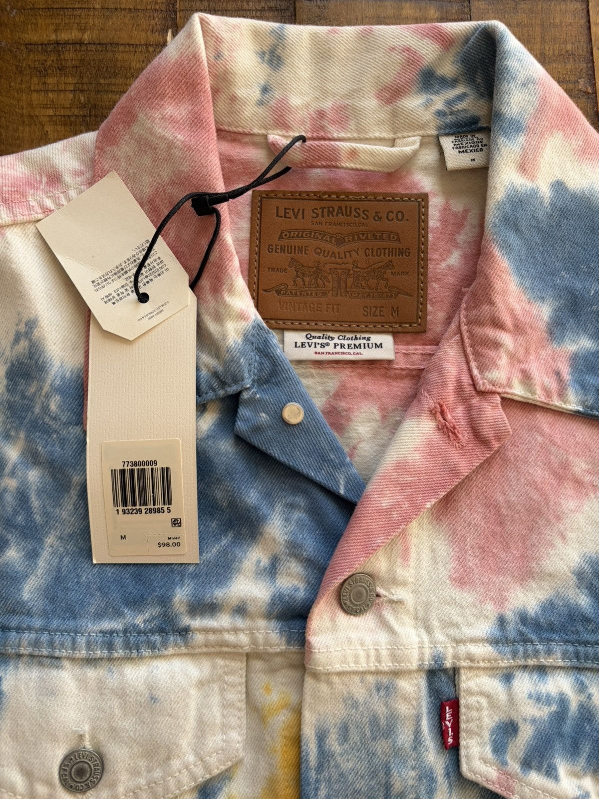 Levi's Levi’s Premium Tie Dye Trucker Size US M / EU 48-50 / 2 - 2 Thumbnail