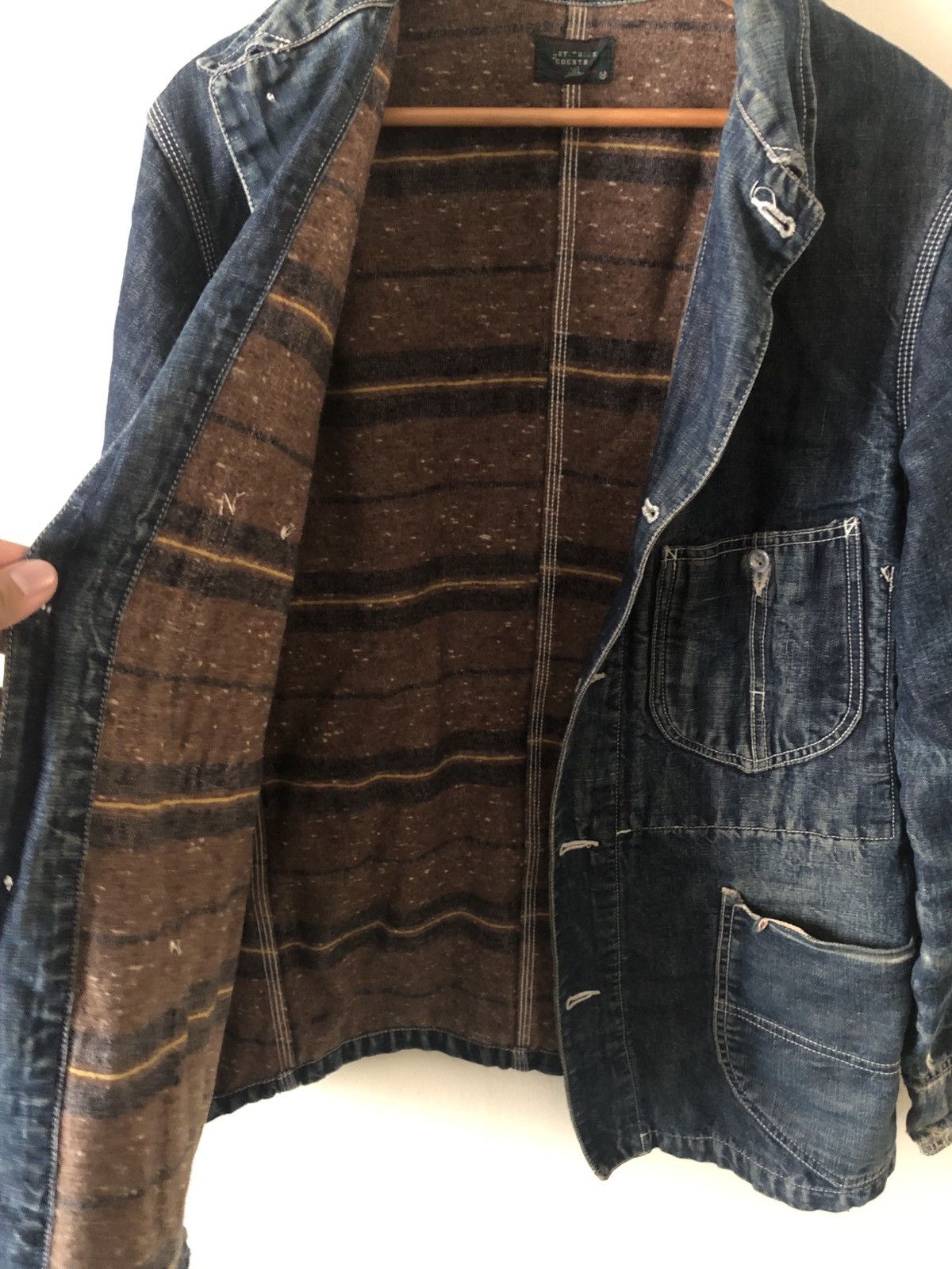 Japanese Brand Vintage Let It Ride ELT Japan Thrashed Chore Cowboy Jacket Size US M / EU 48-50 / 2 - 4 Thumbnail
