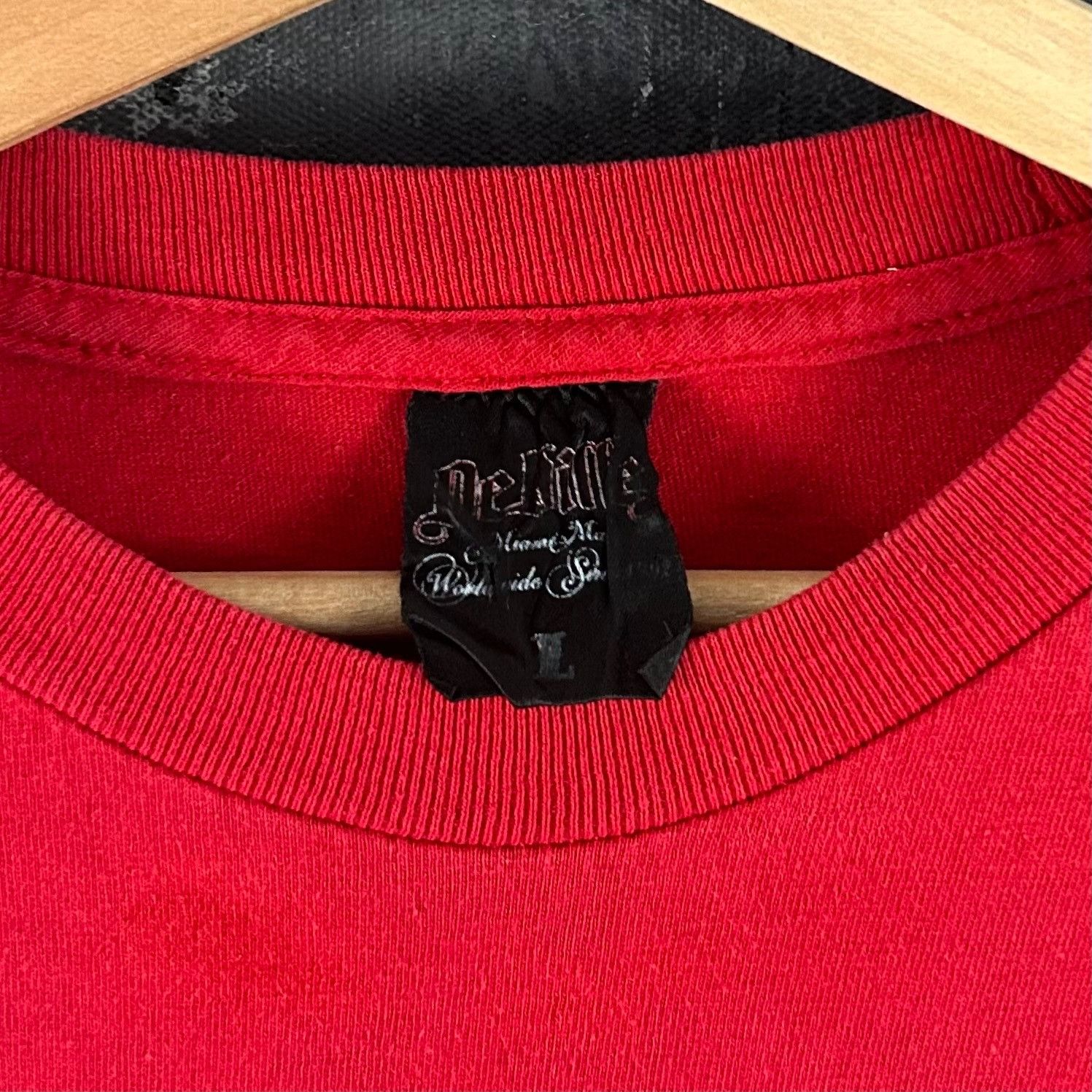 Vintage Vintage Y2K Deville Miami made grunge red shirt Size US L / EU 52-54 / 3 - 3 Thumbnail