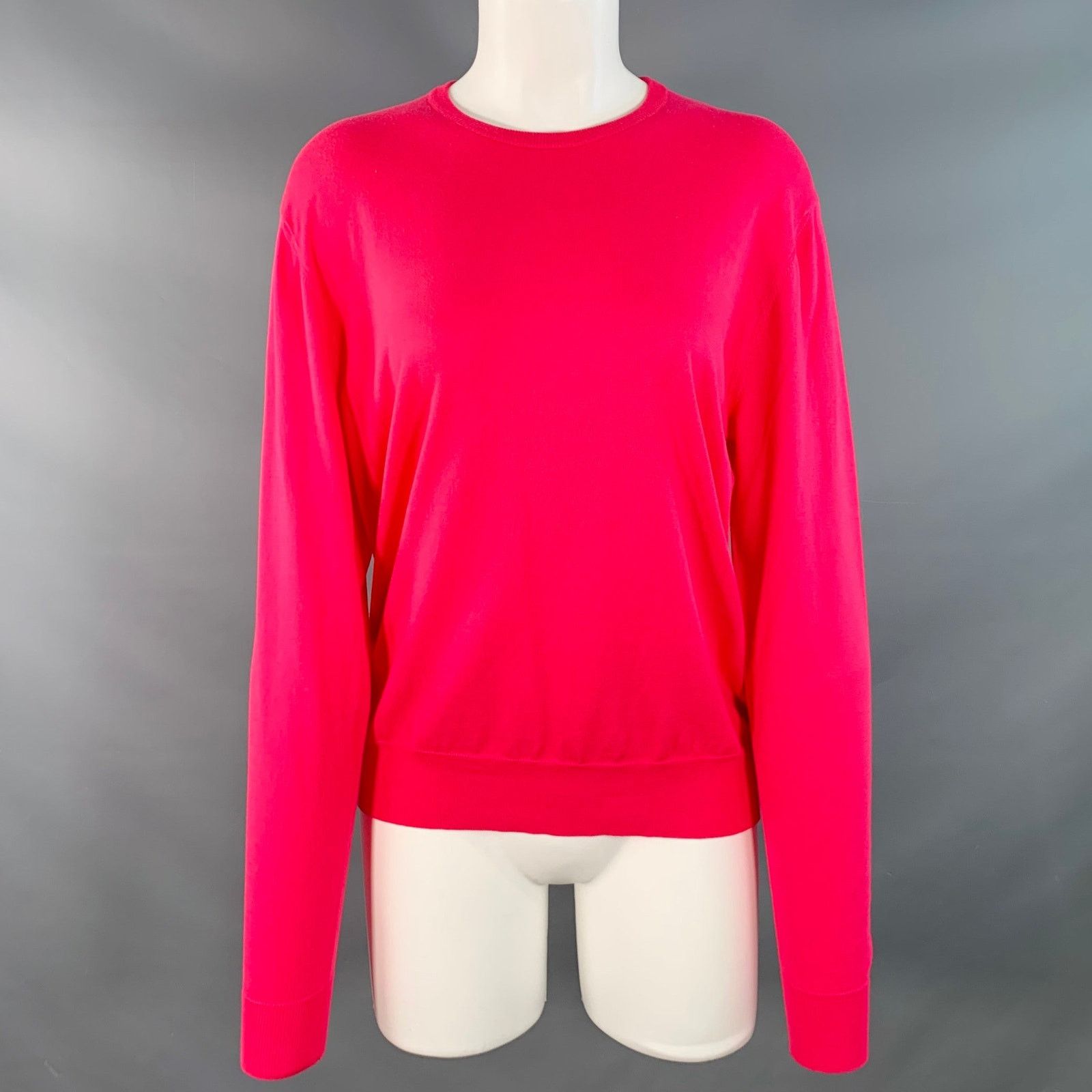 Ralph Lauren Size M Fuchsia Pink Cotton Crew Neck Pullover Size M / US 6-8 / IT 42-44 - 1 Thumbnail