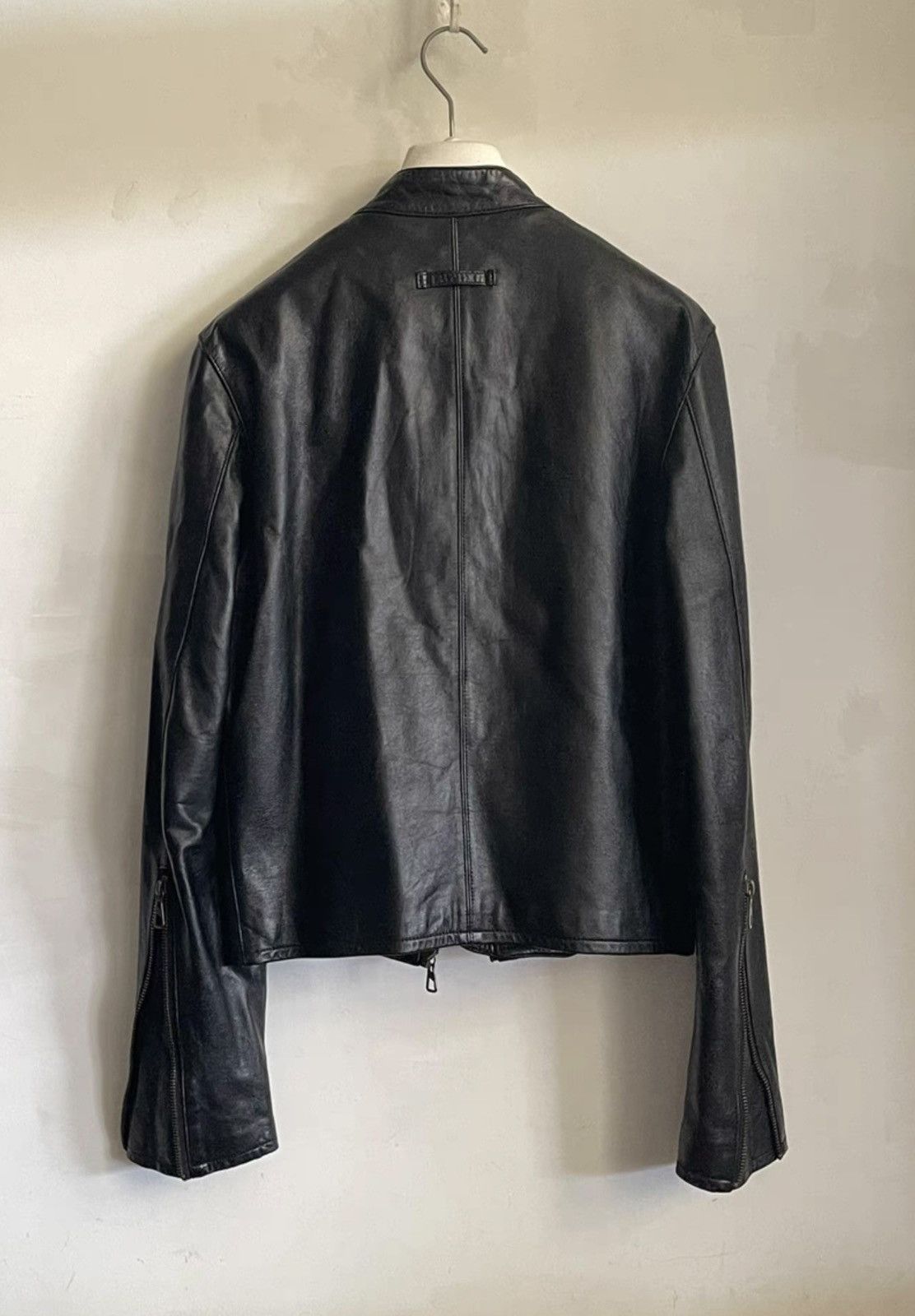 Jean Paul Gaultier Jean Paul Gaultier｜Cross zipper motorcycle leather jacket Size US M / EU 48-50 / 2 - 4 Thumbnail