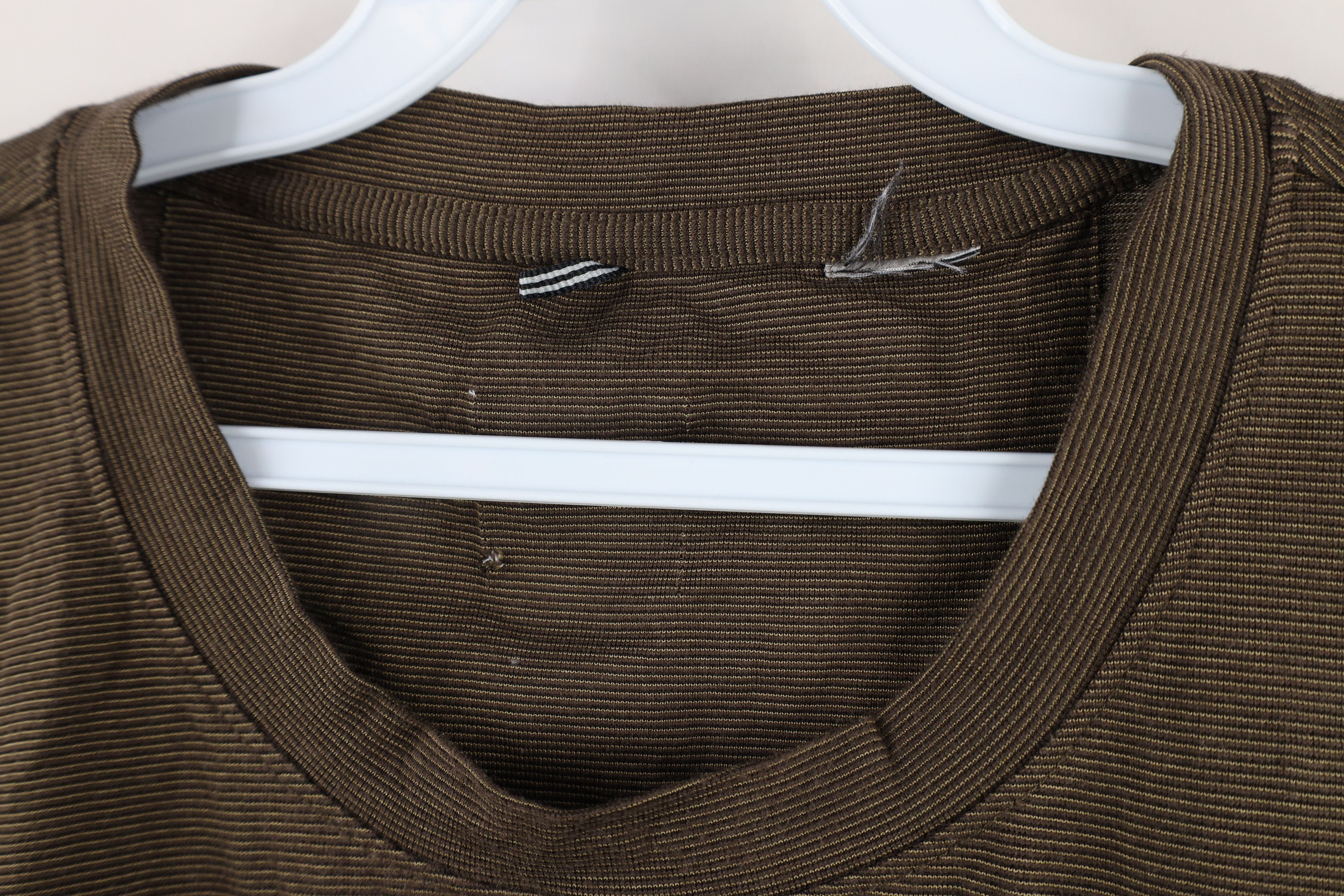 Vintage Vintage 90s Streetwear Striped Short Sleeve T-Shirt Brown Size US XL / EU 56 / 4 - 4 Thumbnail