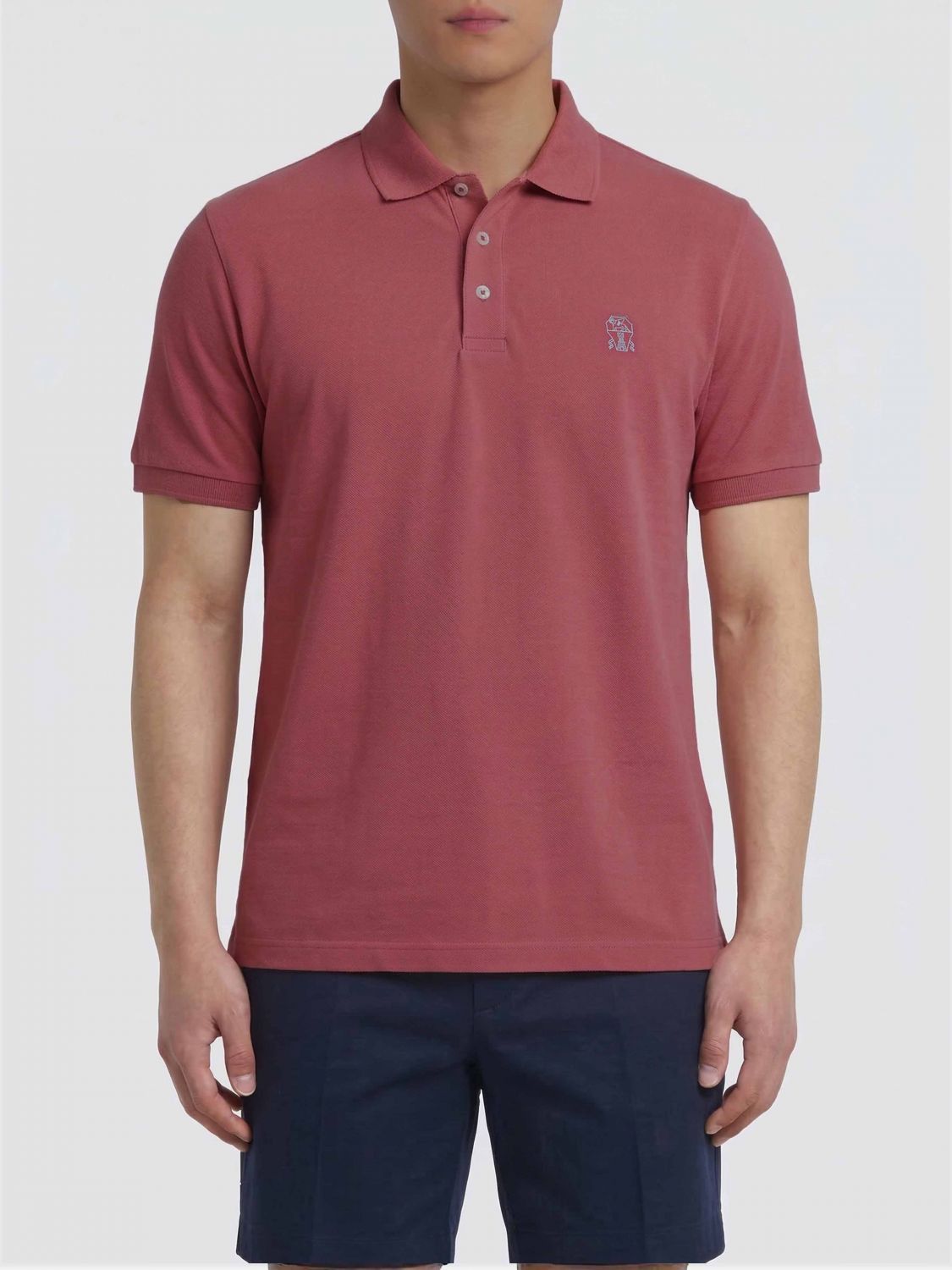 Brunello Cucinelli Brunello Cucinelli Polo Shirt Men Coral Size US S / EU 44-46 / 1 - 1 Thumbnail