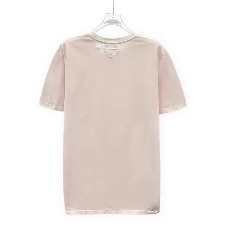 Prada Prada Light pink cotton round-neck short-sleeved T-shirt Size S / US 4 / IT 40 - 2 Thumbnail