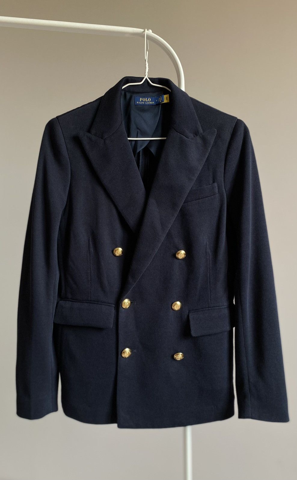 Polo Ralph Lauren POLO RALPH LAUREN Knit Double Breasted Blazer Size S / US 4 / IT 40 - 2 Thumbnail