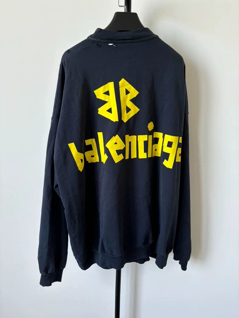 Balenciaga Balenciaga size 2 Tape Crew Neck Sweatshirt Size US M / EU 48-50 / 2 - 2 Thumbnail
