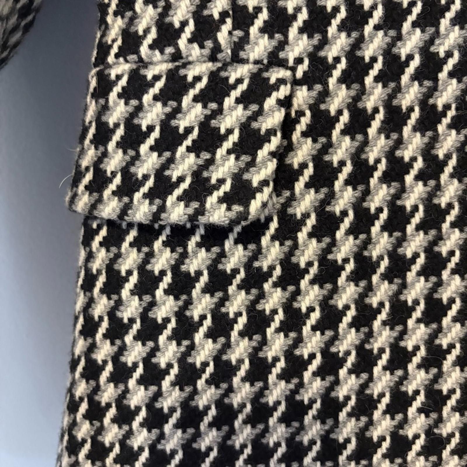 Maje Maje Paris Houndstooth Wool Blend Jacquard Blazer Women’s 36 Size S / US 4 / IT 40 - 3 Thumbnail