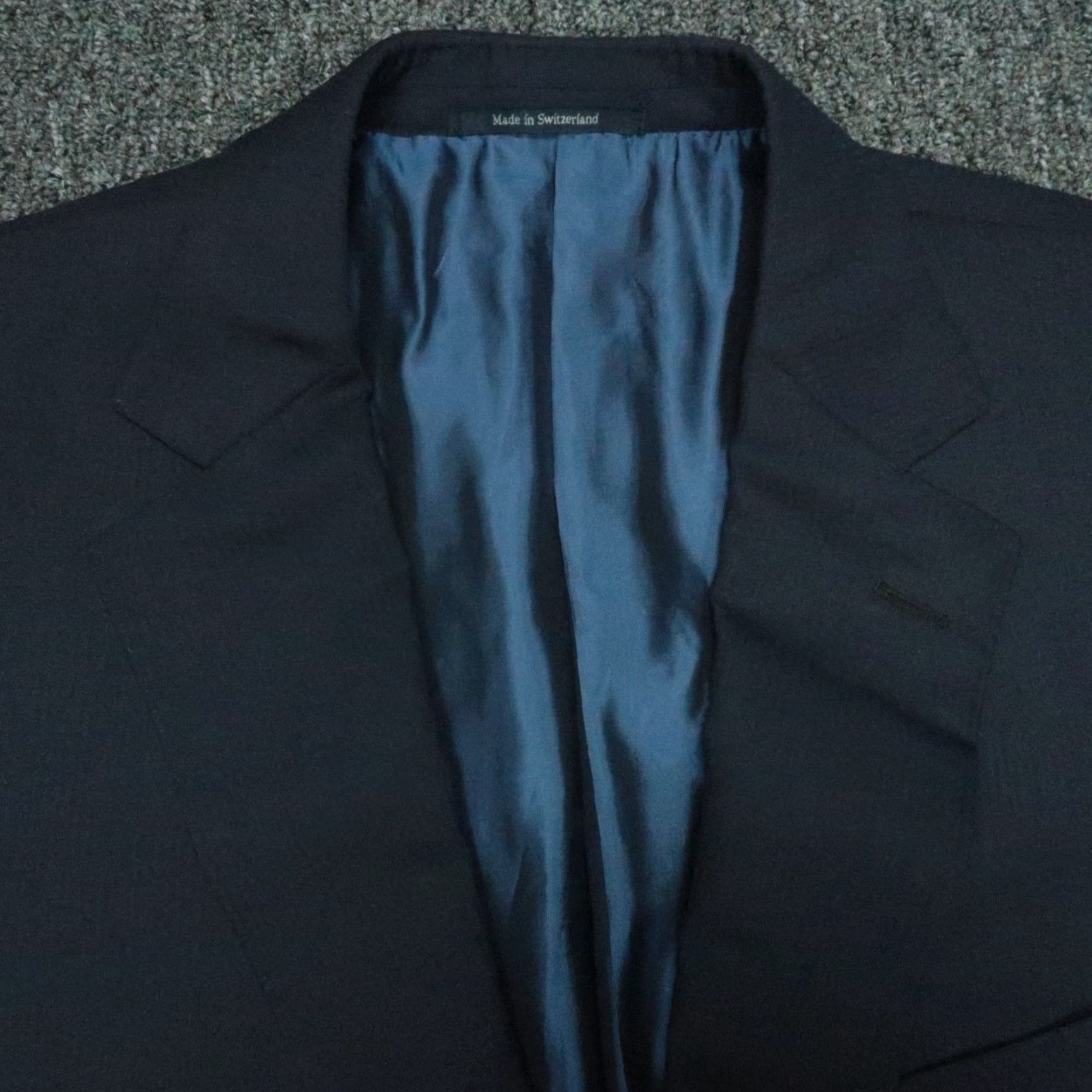 Ermenegildo Zegna Ermenegildo Zegna Blazer Mens 44R Blue Wool 2 Piece Jacket Single-Breasted Notch Lapel Dress Coat Size 44R - 2 Thumbnail