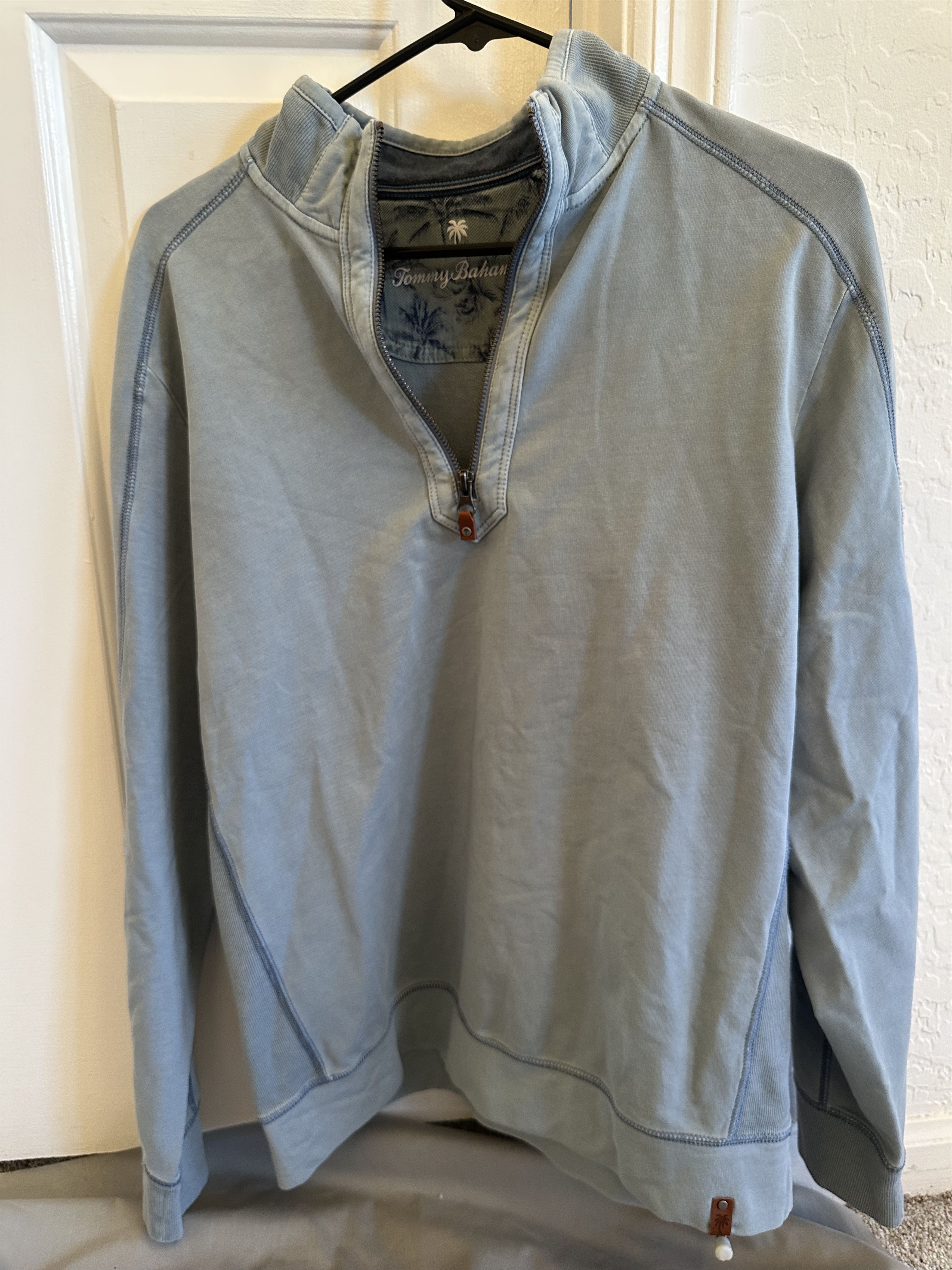 Tommy Bahama Men's Ben and Terry Half-Zip Pullover