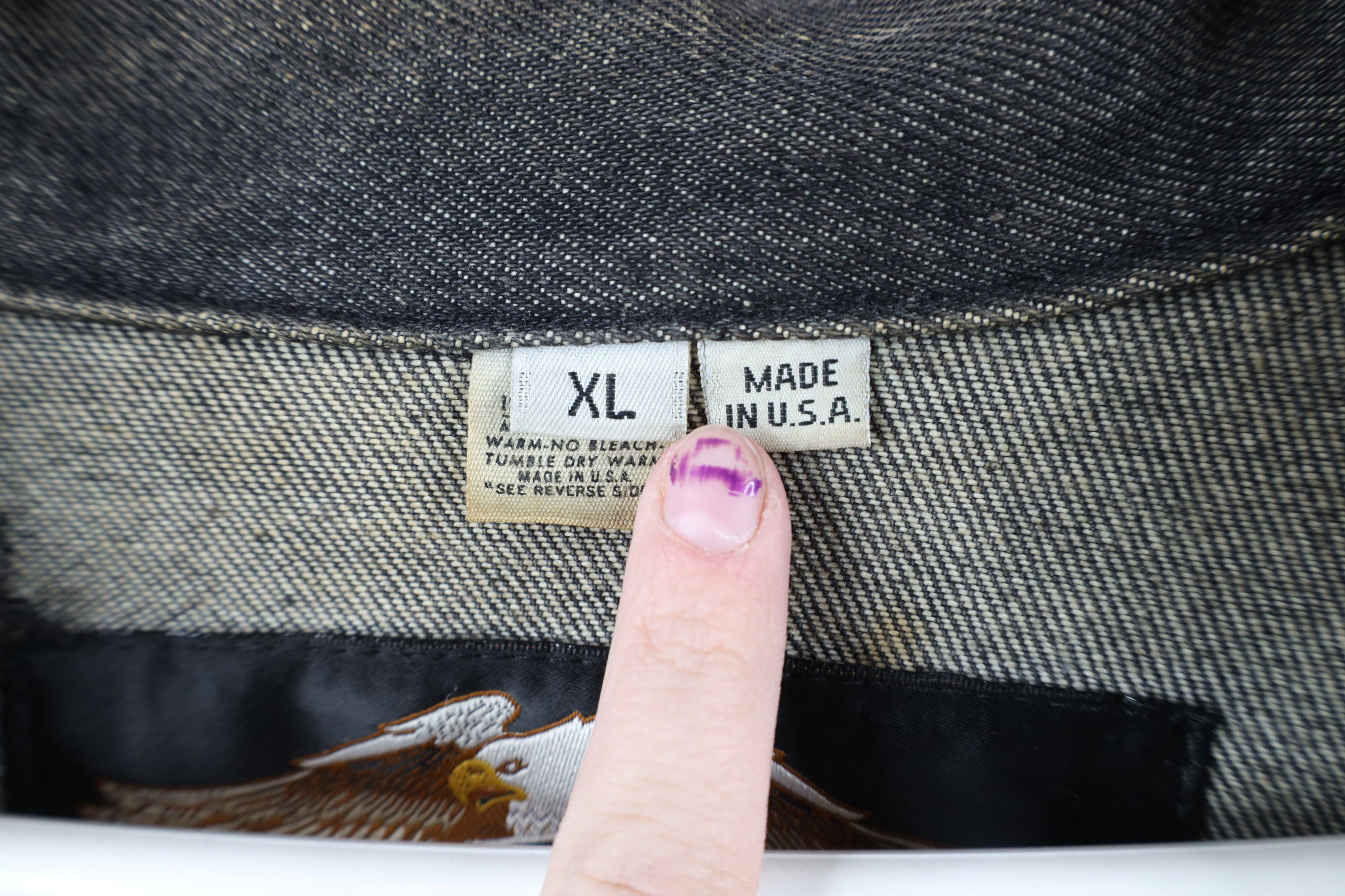 Harley Davidson × Vintage Vintage 90s Harley Davidson Leather Denim Trucker Jacket Size US XL / EU 56 / 4 - 4 Thumbnail