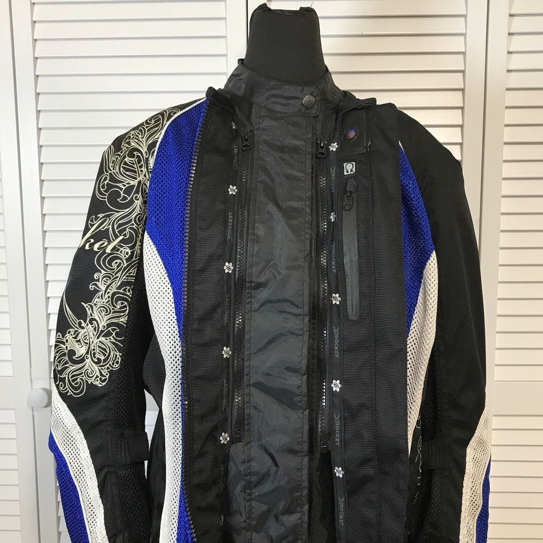 Joe Rocket Joe Rocket Blue Cleo Elite Tribal Motorcycle Liner Jacket XL Size XL / US 12-14 / IT 48-50 - 3 Thumbnail
