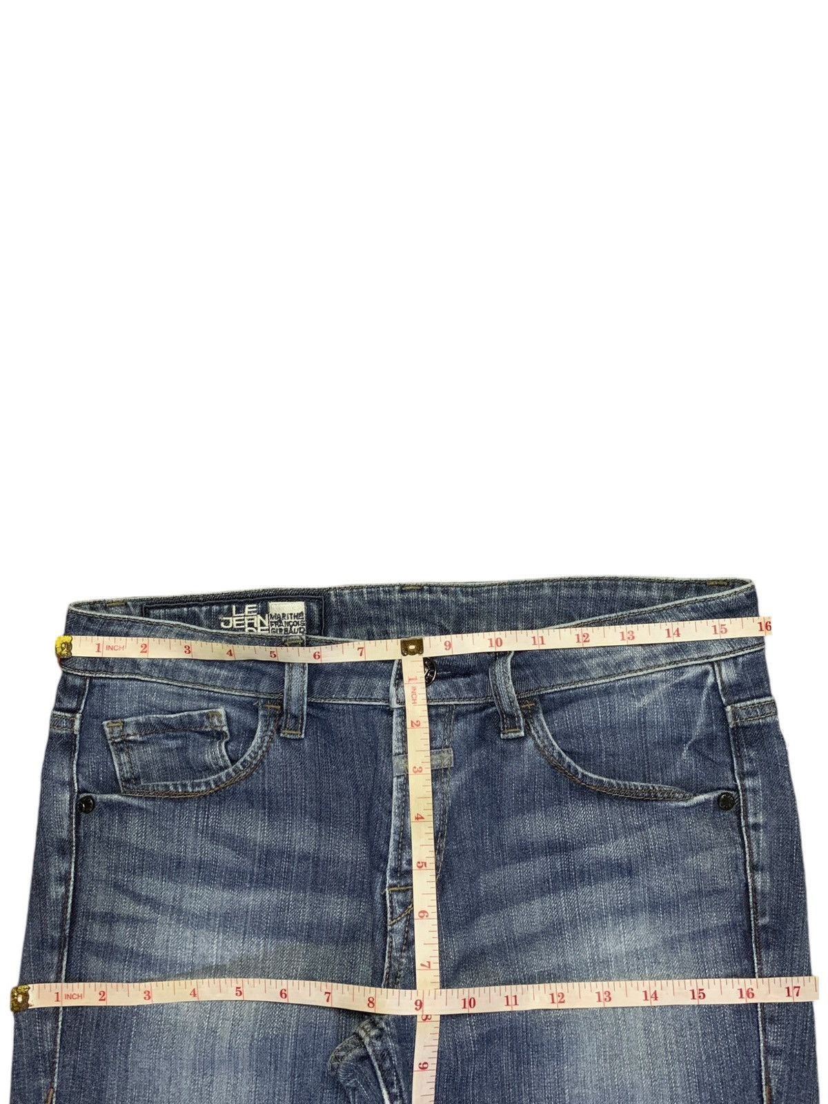 Marithe + Francois Girbaud Vintage Girbaud Distressed Ripped Slim Jeans Size 32" / US 10 / IT 46 - 13 Thumbnail