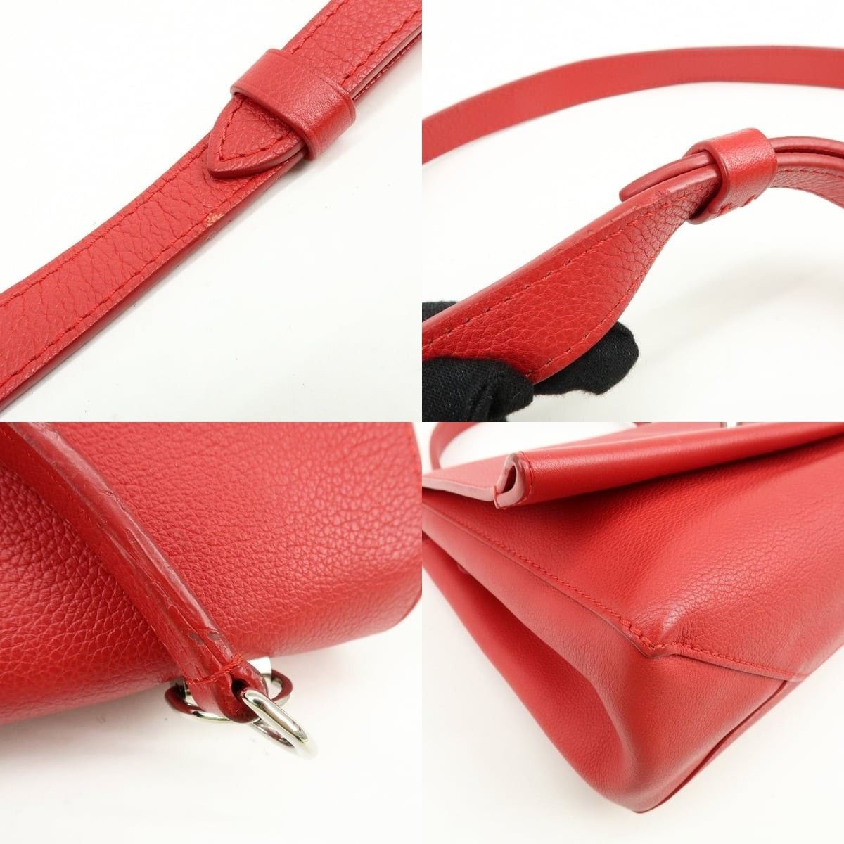 Louis Vuitton Louis Vuitton Lockme II Calfskin Top Handle Bag Red Size ONE SIZE - 4 Thumbnail