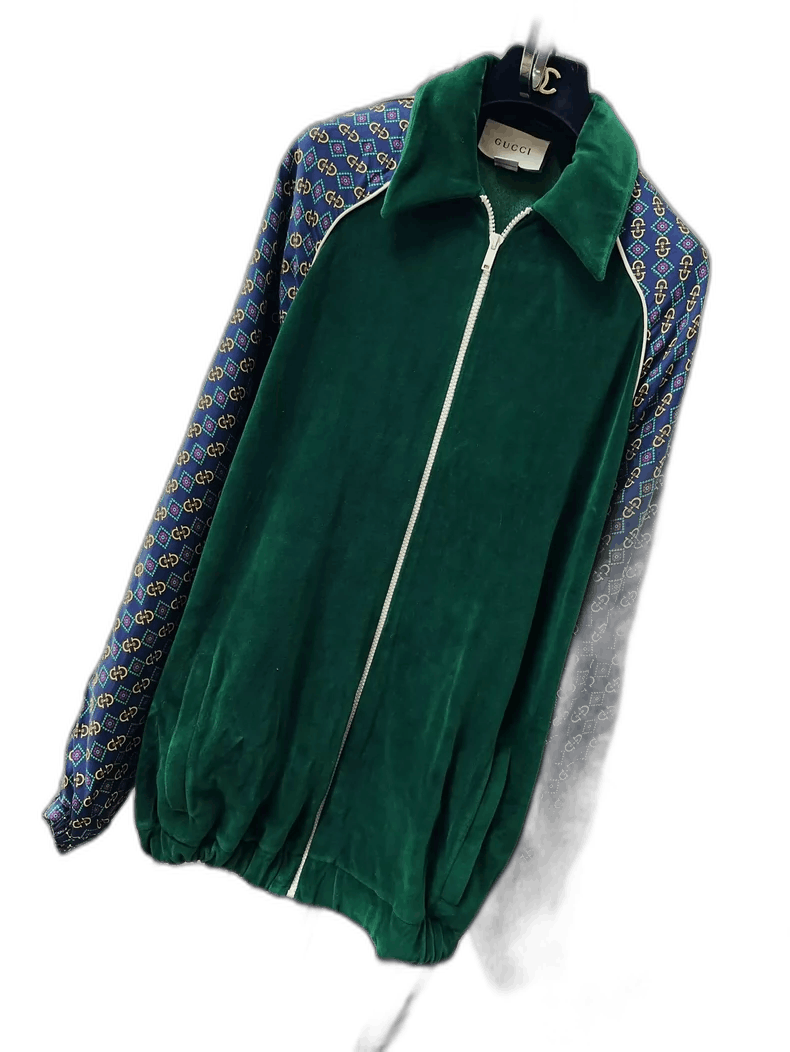 Gucci Gucci Green Velvet Baseball Jacket Size US XS / EU 42 / 0 - 1 Thumbnail
