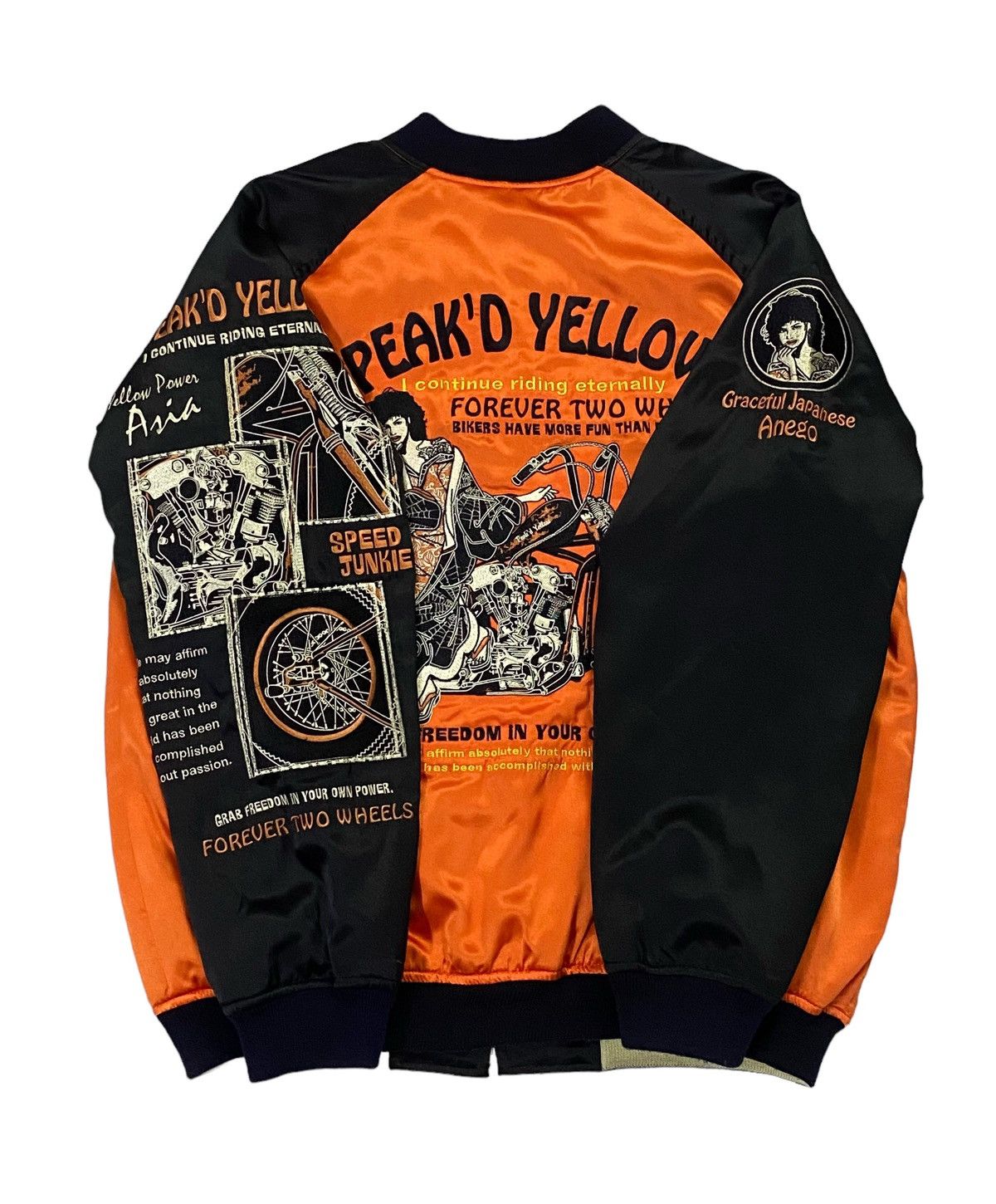Japanese Brand Peakd Yellow Speed Junkie Reversible Souvenir Jacket Size US L / EU 52-54 / 3 - 18 Thumbnail
