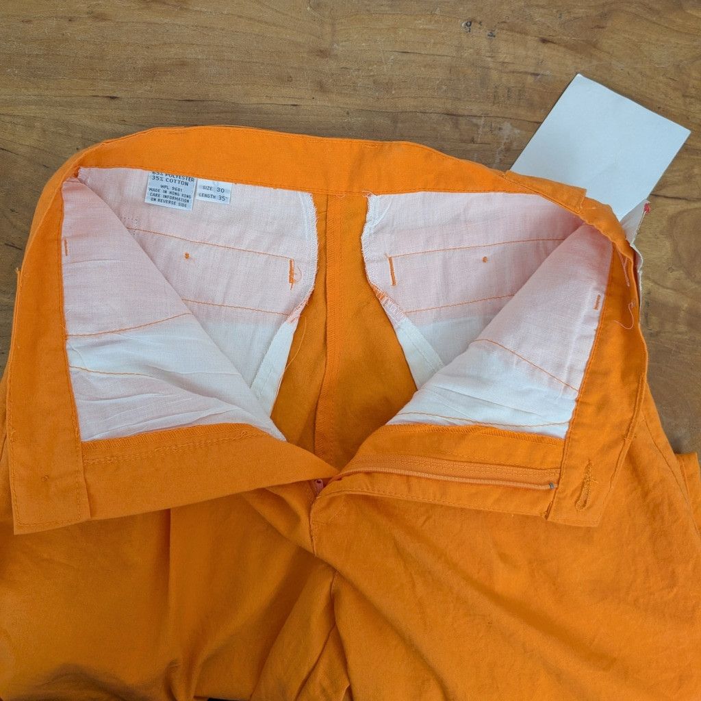 Vintage Deadstock Men's Cotler Surf N' Turf Blaze Orange Pants 30" Size US 30 / EU 46 - 2 Thumbnail