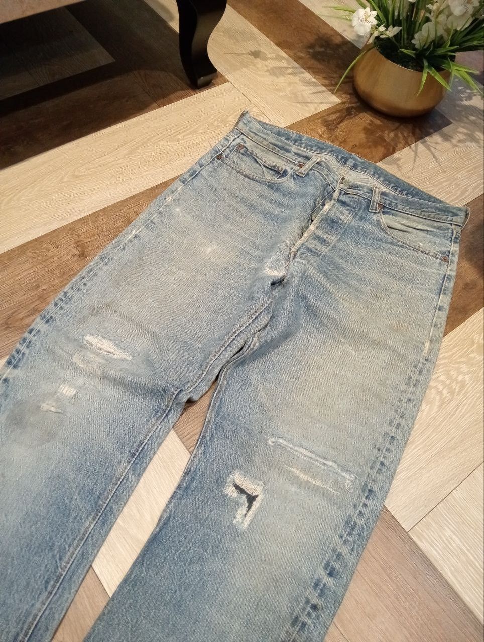 Levi's LEVI'S VINTAGE 501 REDLINE TOP #6 SELVEDGE DISTRESSED DENIM Size US 34 / EU 50 - 5 Thumbnail