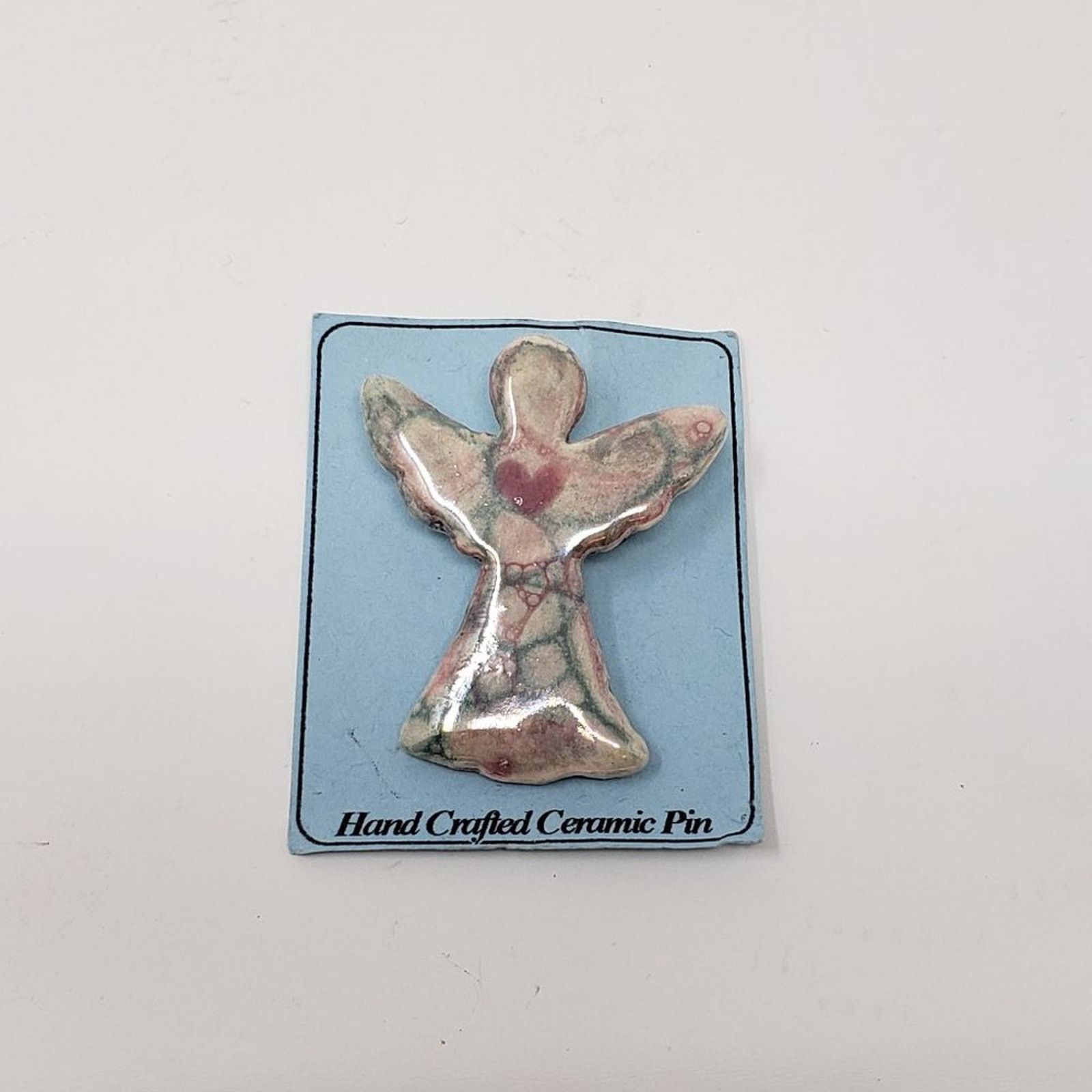 Other Handcrafted Ceramic Angel Pin Multicolor Marbled Size ONE SIZE - 1 Thumbnail