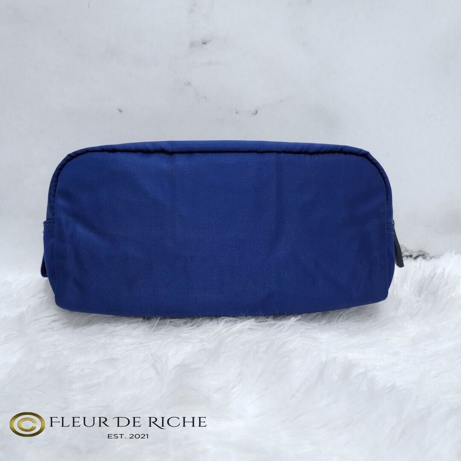 Prada Prada Necessaire Nylon Cosmetic Case Blue Bleuette 1NA350 Size ONE SIZE - 5 Thumbnail