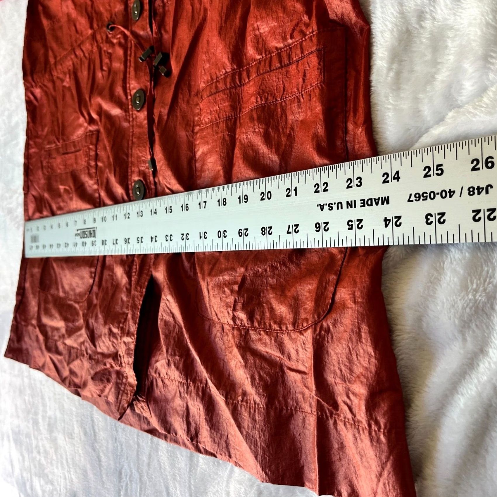 Vintage Chico's Zenergy Womens Windbreaker Jacket Coat Drawstring Orange Large 2 Nylon Zip Full Zip Lightweight Pockets Size XS / US 0-2 / IT 36-38 - 7 Thumbnail