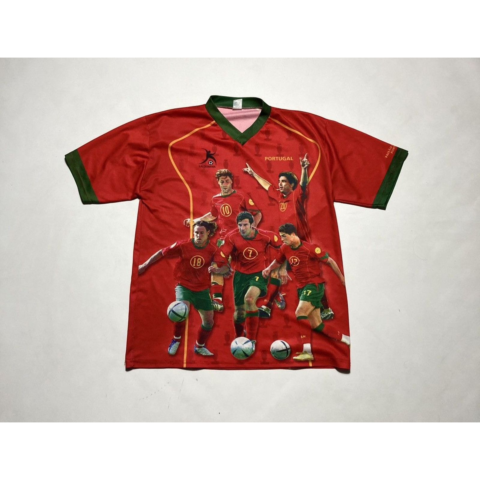 Vintage Portugal 2000 World Cup All Over Print Cristiano Ronaldo Size US XL / EU 56 / 4 - 1 Thumbnail