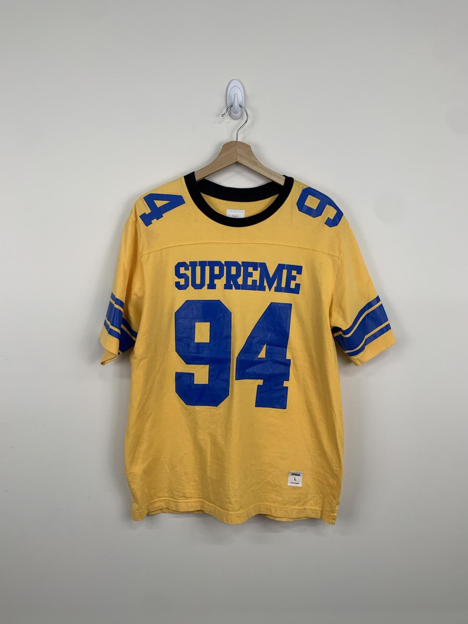 Pre-owned Supreme 2010 94 Football Tee In Yellow