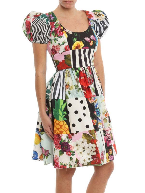 Dolce & Gabbana o1y0825 Mini Dress in Multicolor Size XS / US 0-2 / IT 36-38 - 2 Thumbnail