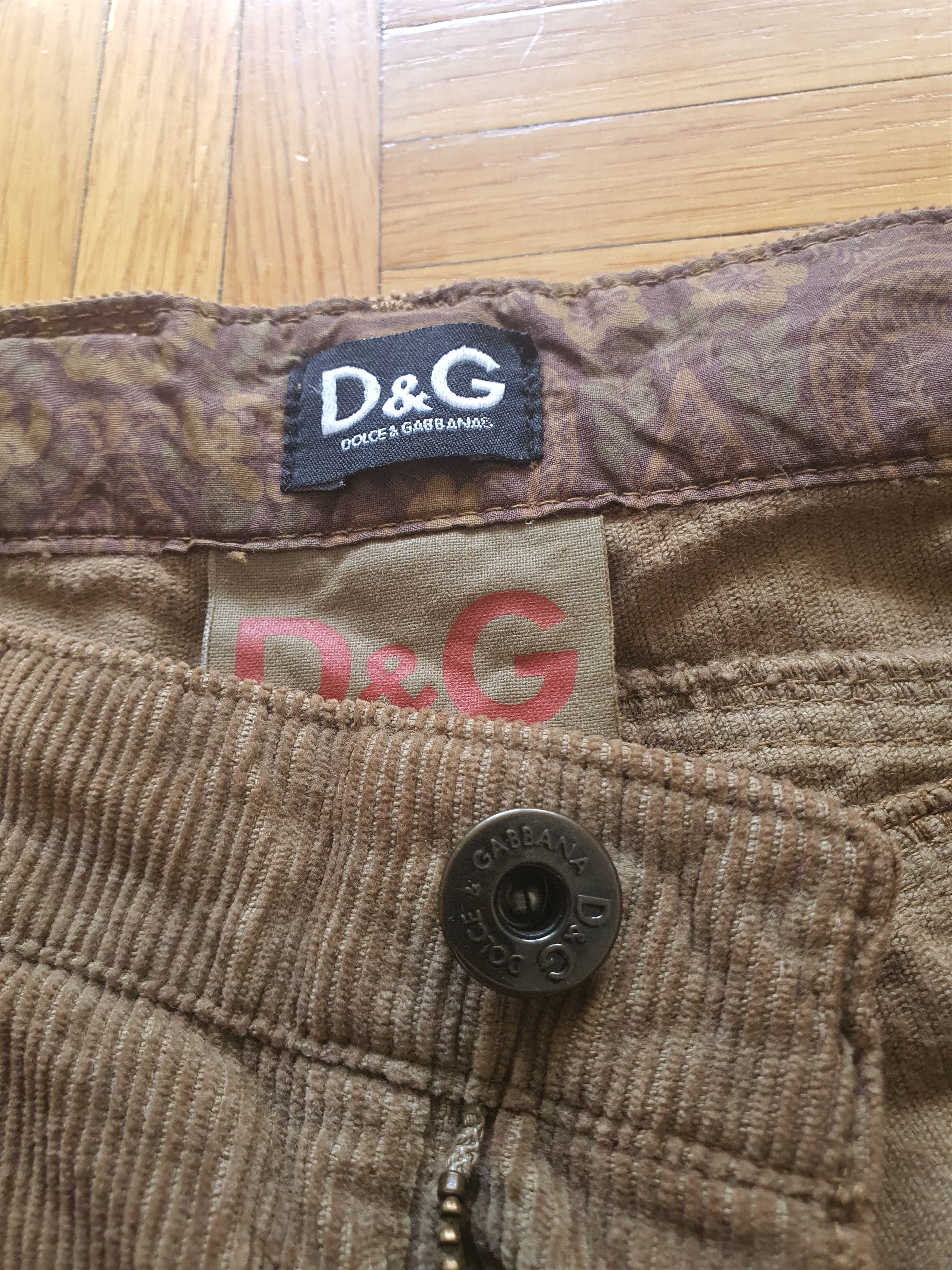 Dolce & Gabbana Corduroy Jeans Pants Trousers - Wonder Woman- Vintage - W27 Size 24" / US 00 / IT 34 - 5 Thumbnail