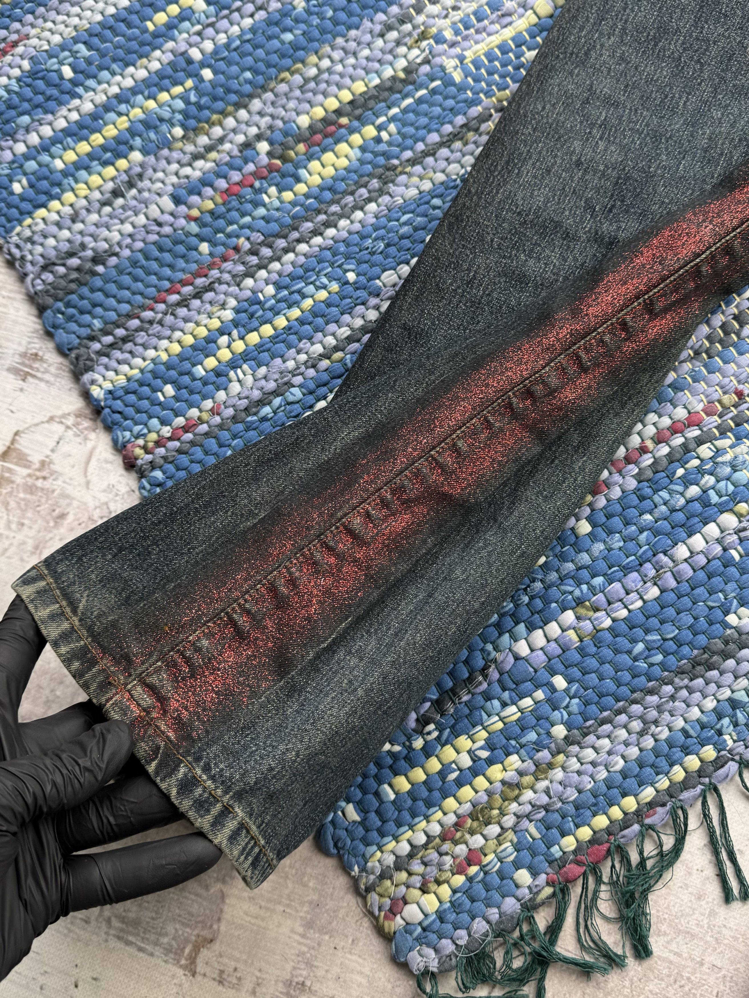 Vintage Vintage Faded Flared Jeans A224(551) Size 29" - 8 Thumbnail