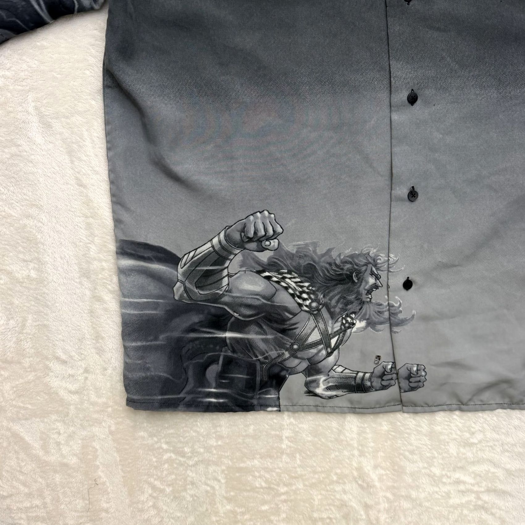 Vintage VINTAGE BillionBay Shirt Mens XL Gray Anime Kanji Warrior Graphic Button Up Samurai Size US XL / EU 56 / 4 - 7 Thumbnail
