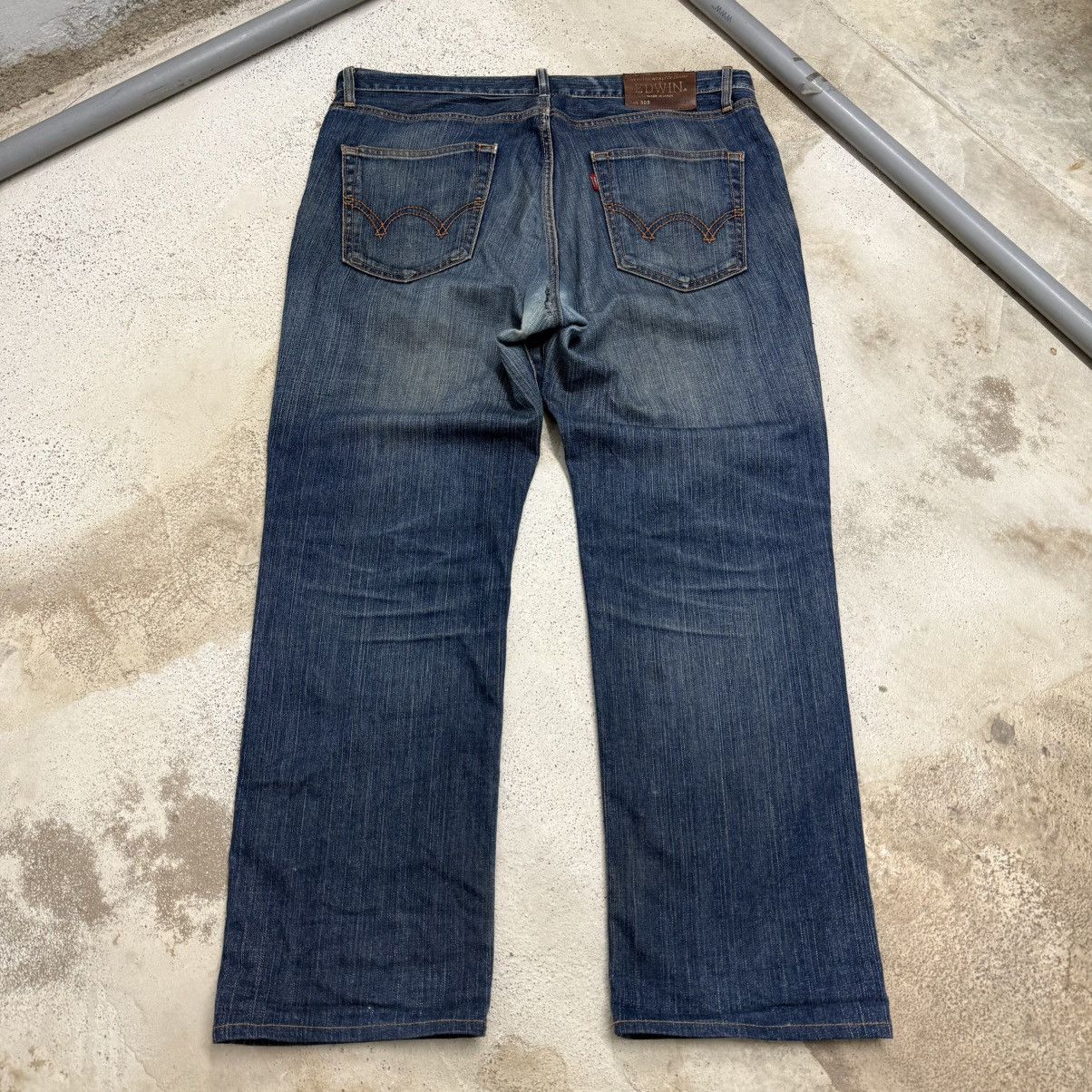 Edwin Vintage Y2K Edwin 503 Distressed Muddy Denim Pants Size US 36 / EU 52 - 2 Thumbnail