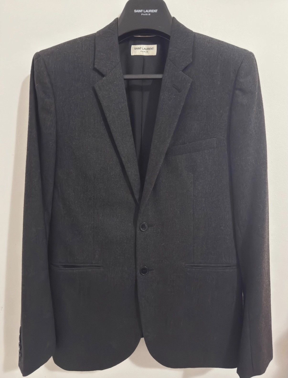 Saint Laurent Paris Saint Laurent 15FW Two-Button Notch Lapel Blazer Size US XL / EU 56 / 4 - 1 Thumbnail