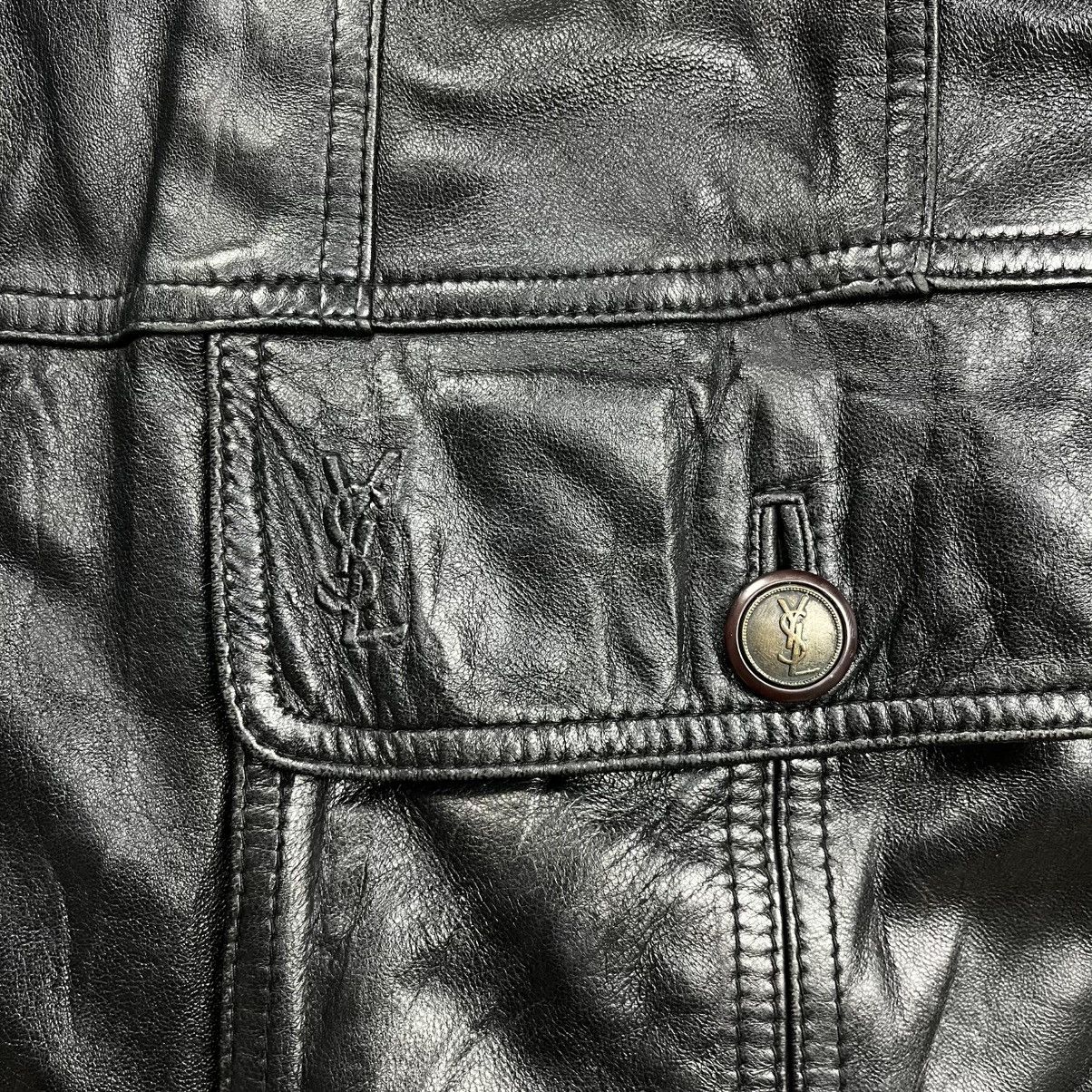 Yves Saint Laurent Vintage 90s Ysl Yves Saint Laurent pour homme leather jacket Size US L / EU 52-54 / 3 - 2 Thumbnail