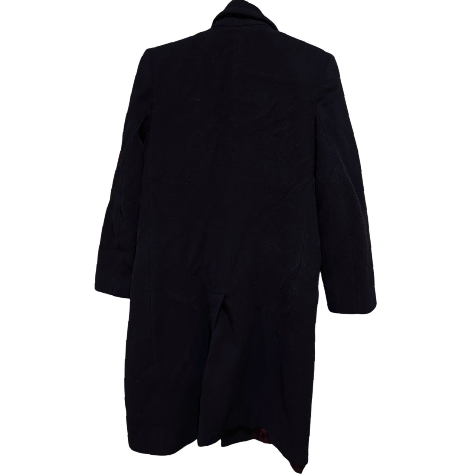 Vintage VINTAGE Kristen Blake Coat Long Wool Dark Blue 6 Women Button Closure Trench Solid Minimalist Dark Academia Size M / US 6-8 / IT 42-44 - 2 Thumbnail