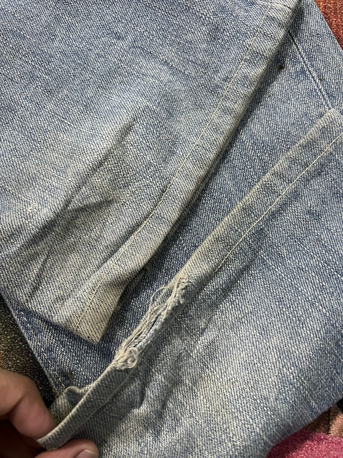Edwin × Japanese Brand EDWIN 505z SELVEDGE LIGHT WASH ORANGE TAG DENIM Size US 29 - 17 Thumbnail