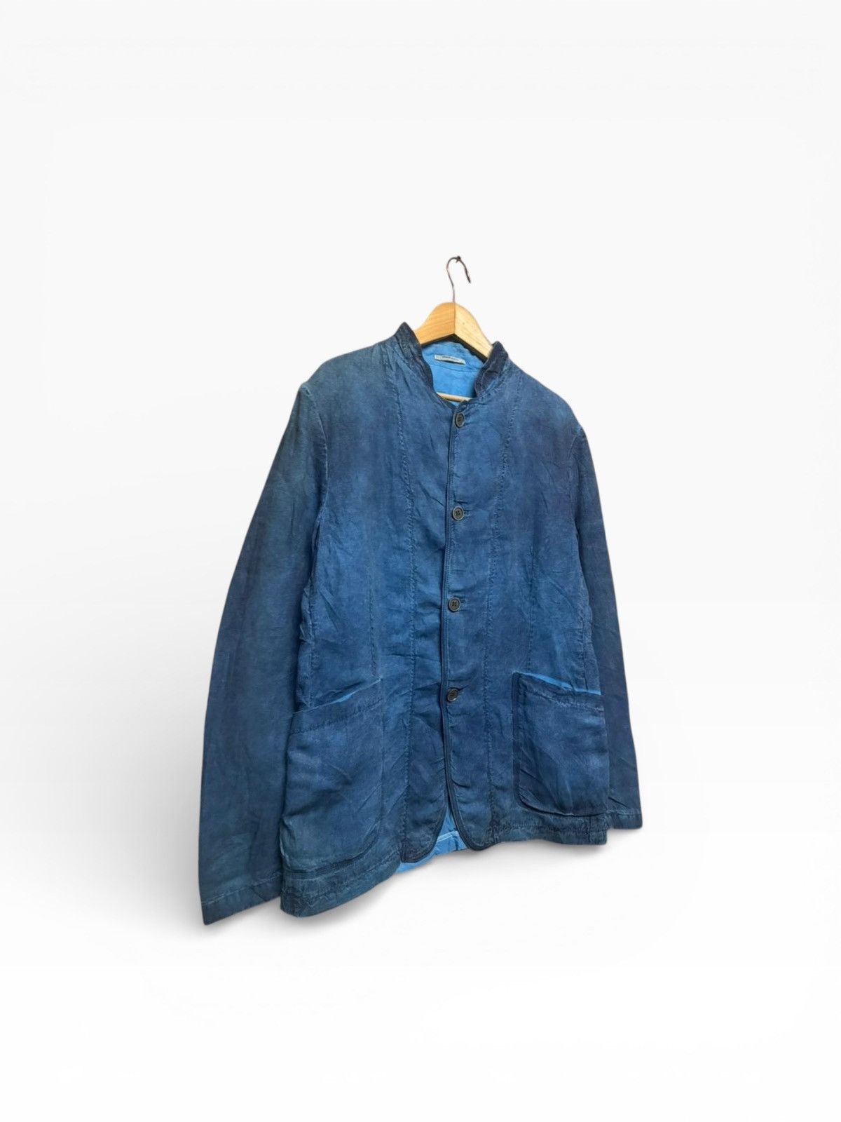 Armani Collezioni Authentic🔥Armani Collezioni Indigo Dyed Buttoned Casual Size US M / EU 48-50 / 2 - 3 Thumbnail