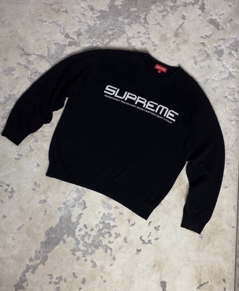 supreme back logo sweater black シュプリーム Supreme Back Logo Sweater (SS20) - $158