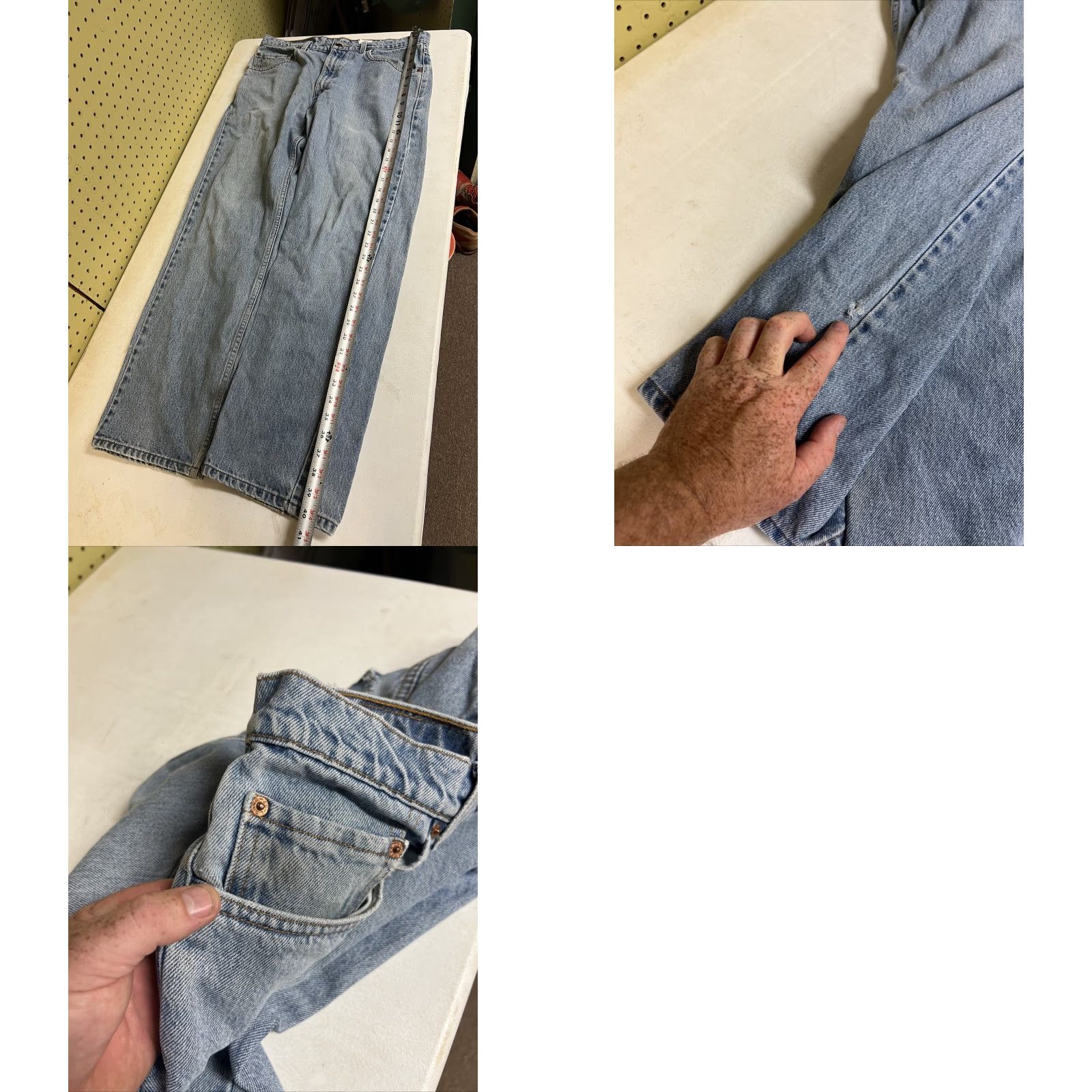 Levi's VINTAGE Levi's Jeans Mens 32x30 Blue 505 Regular Fit Straight Leg Distressed Size US 32 / EU 48 - 9 Thumbnail