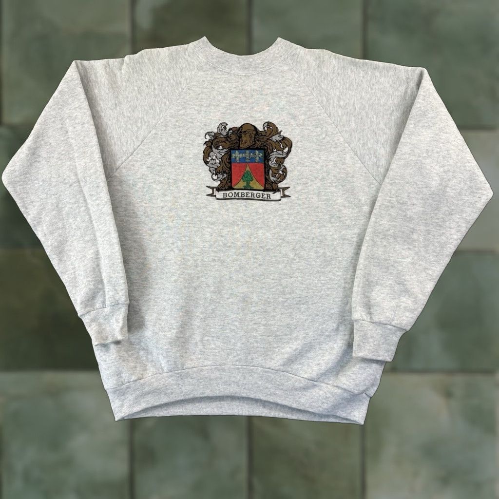 Fruit Of The Loom VINTAGE Fruit of the Loom Sweatshirt Mens XL Gray Raglan Crest 90s USA Shirt Size US XL / EU 56 / 4 - 1 Thumbnail